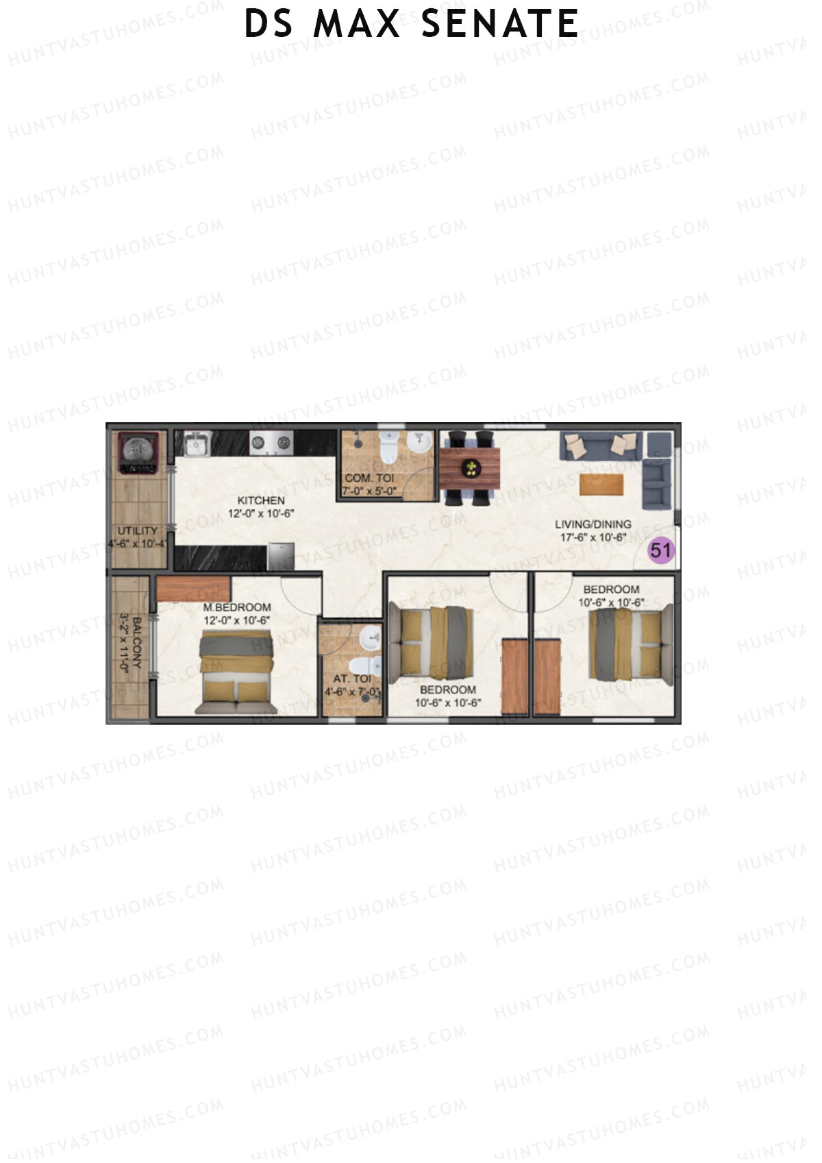 DS Max Senate Block A Unit 51 Floor Plan