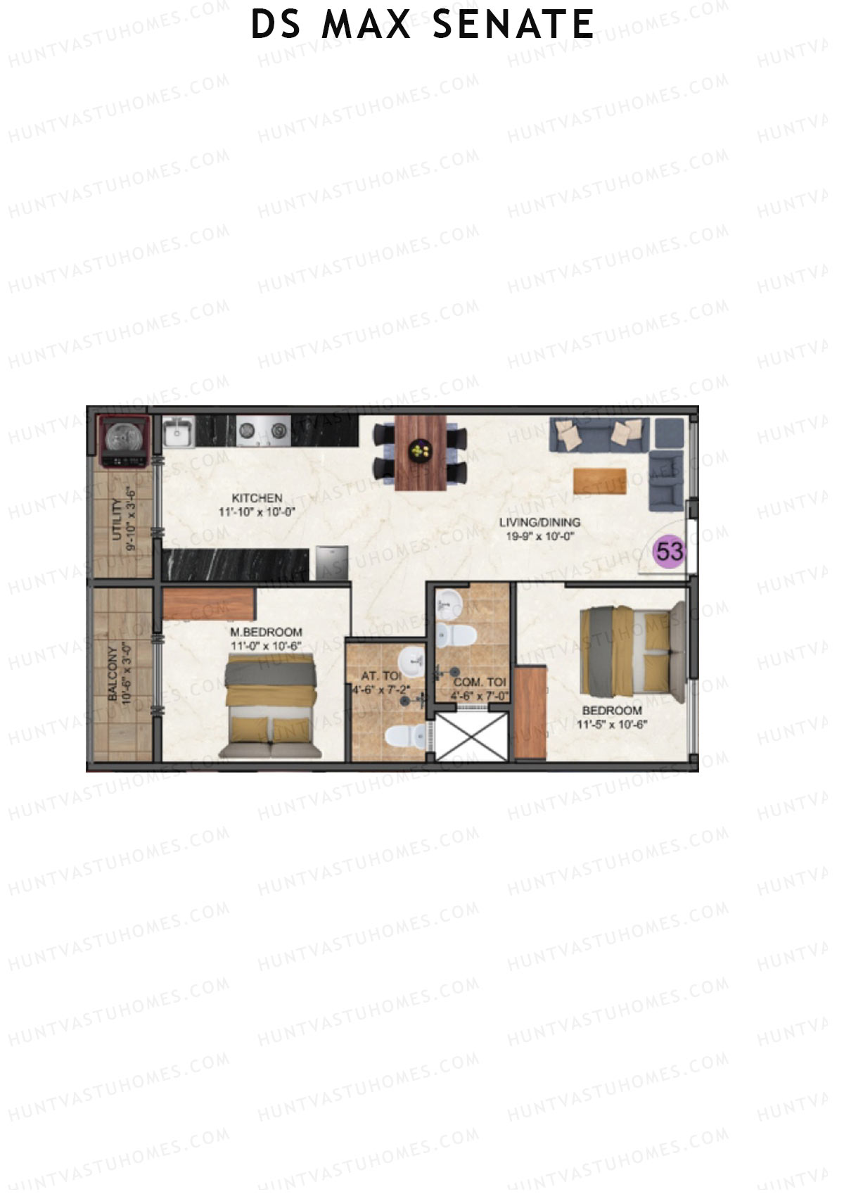 DS Max Senate Block A Unit 53 Floor Plan