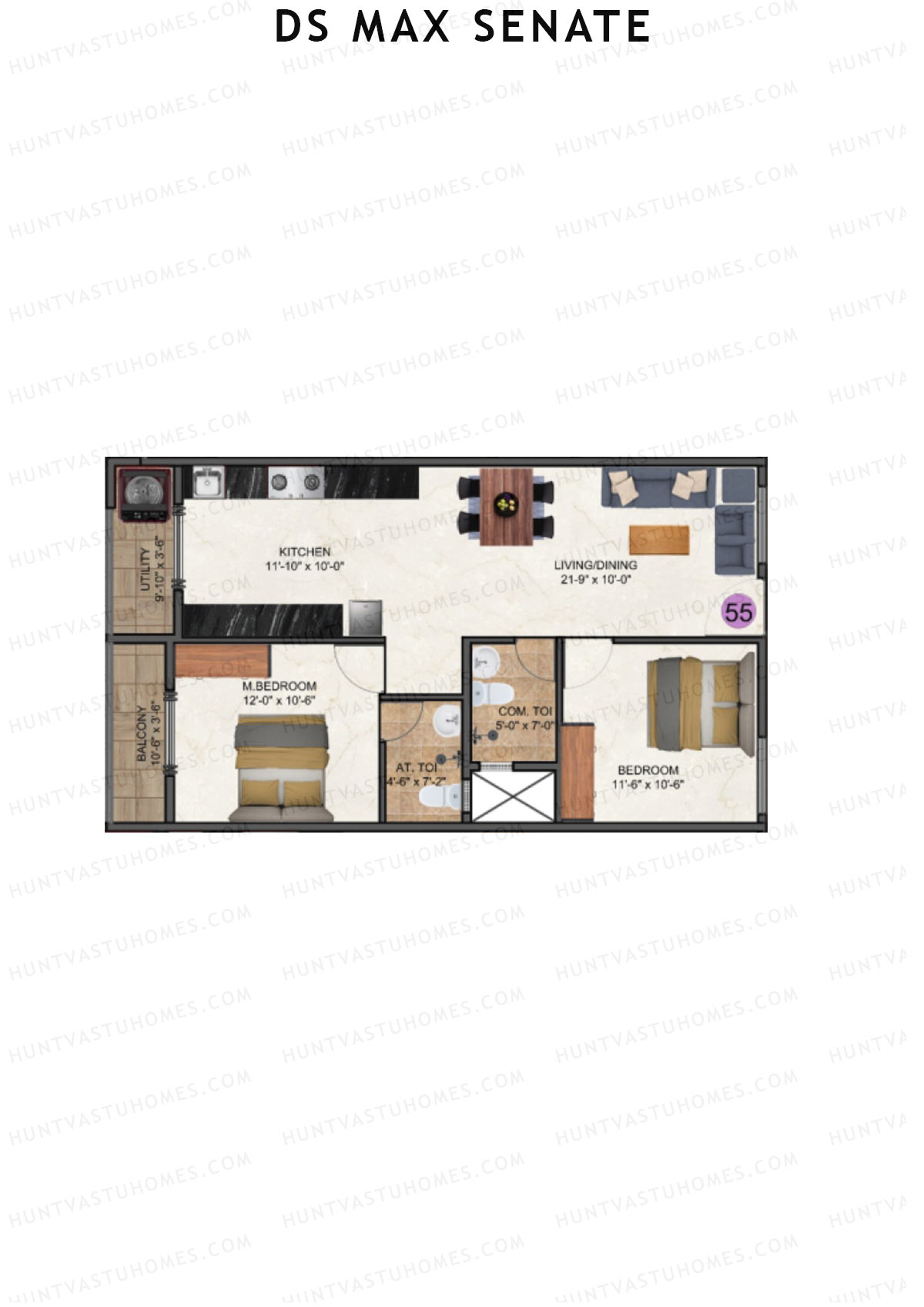 DS Max Senate Block A Unit 55 Floor Plan