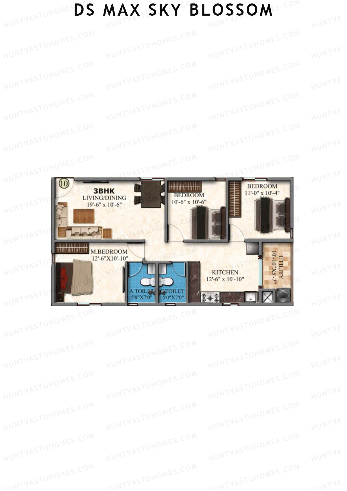 DS Max Sky Blossom Tower 1 Unit 10 Floor Plan