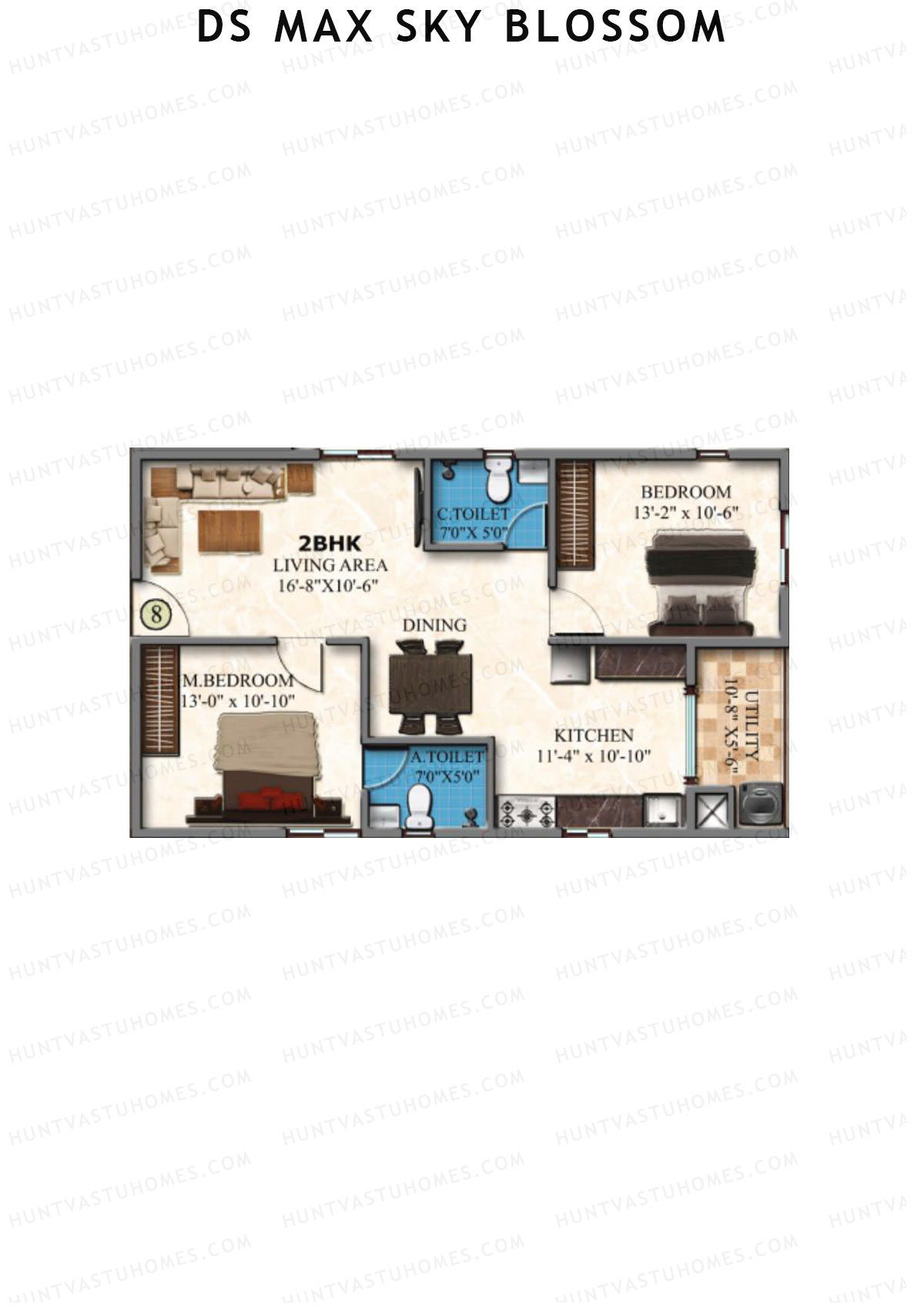 DS Max Sky Blossom Tower 1 Unit 8 Floor Plan