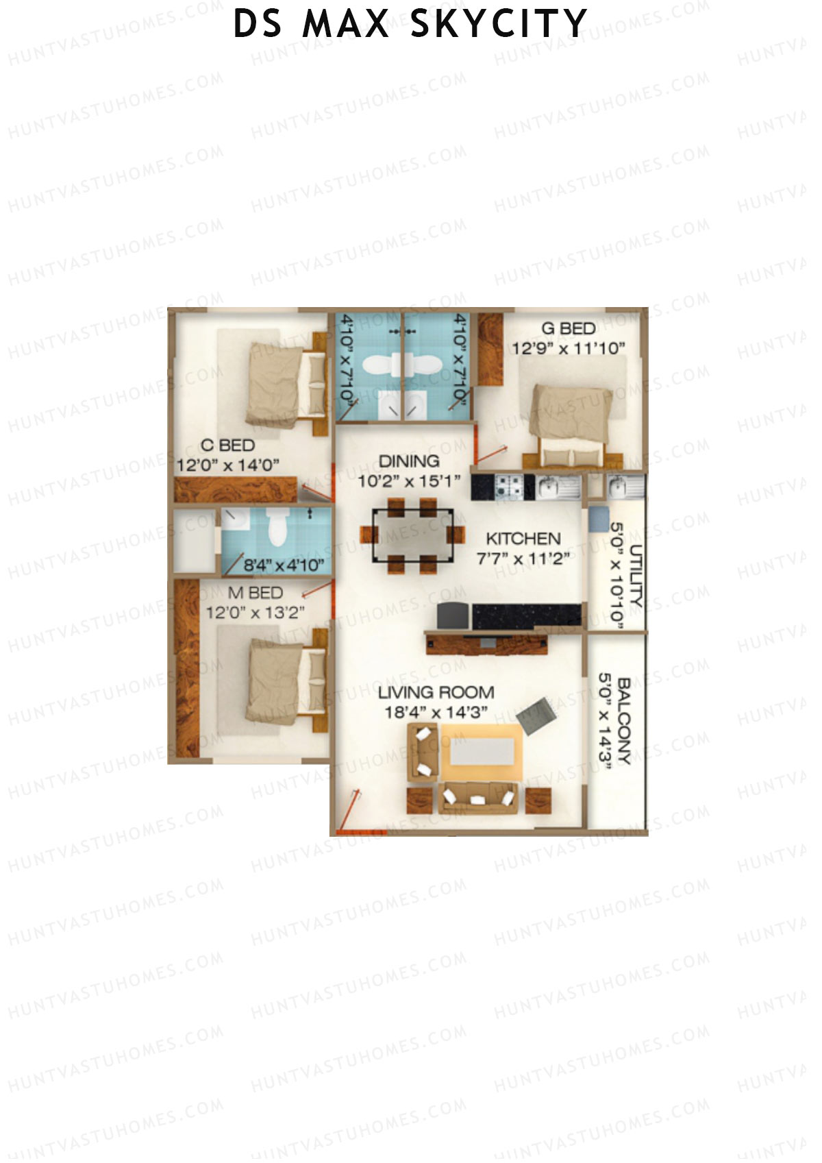 DS MAX Skycity Tower A Unit 1 Floor Plan