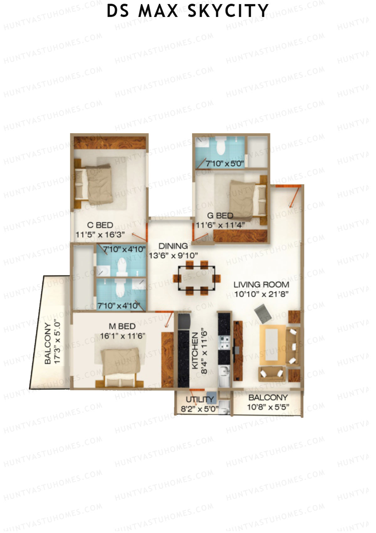DS MAX Skycity Tower A Unit 6 Floor Plan