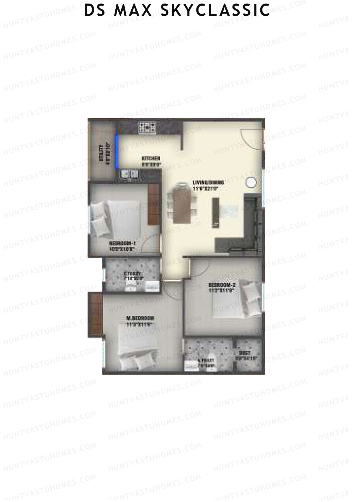 DS MAX Skyclassic Block A Unit 4 Floor Plan
