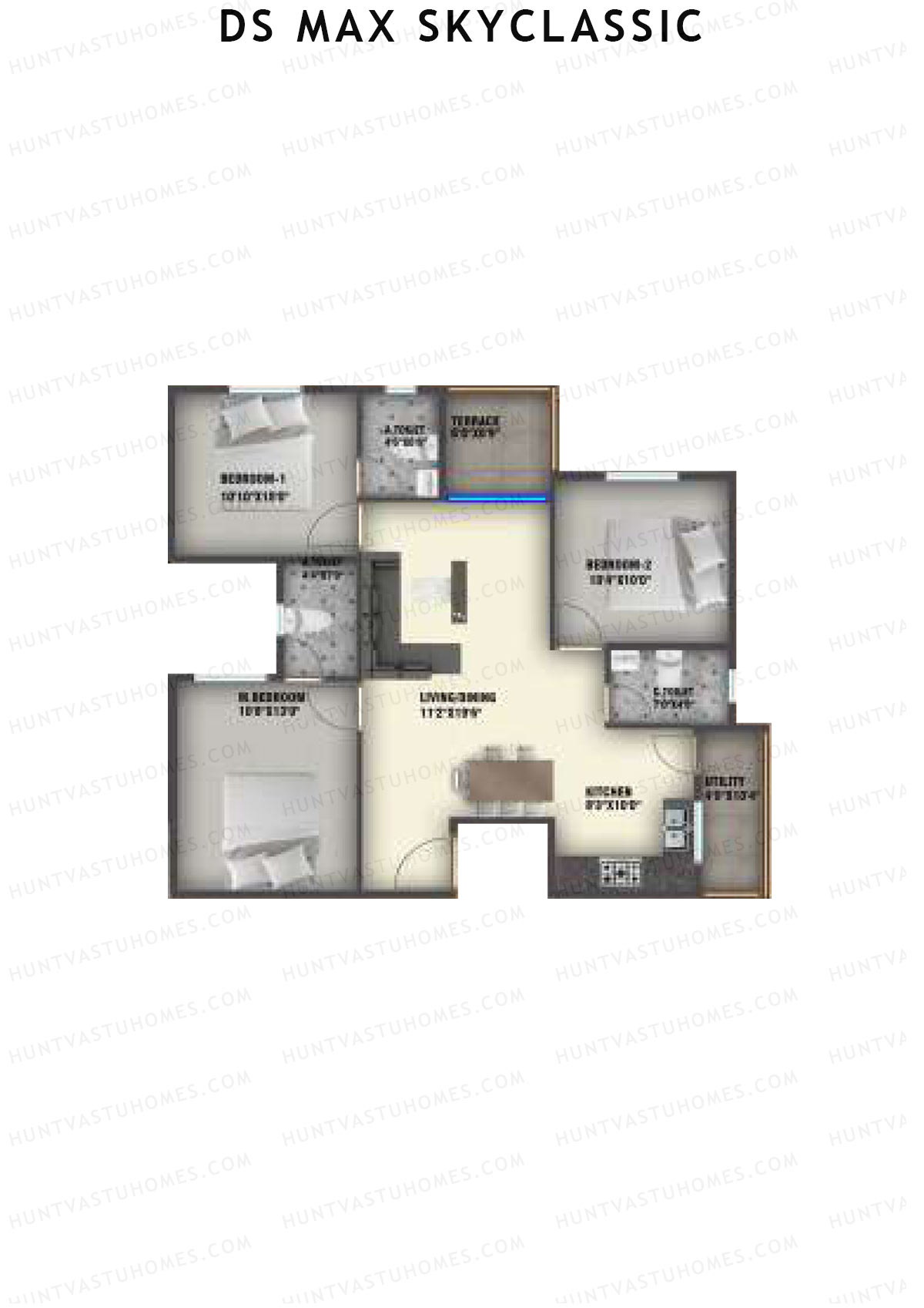 DS MAX Skyclassic Block D Unit 19 Floor Plan