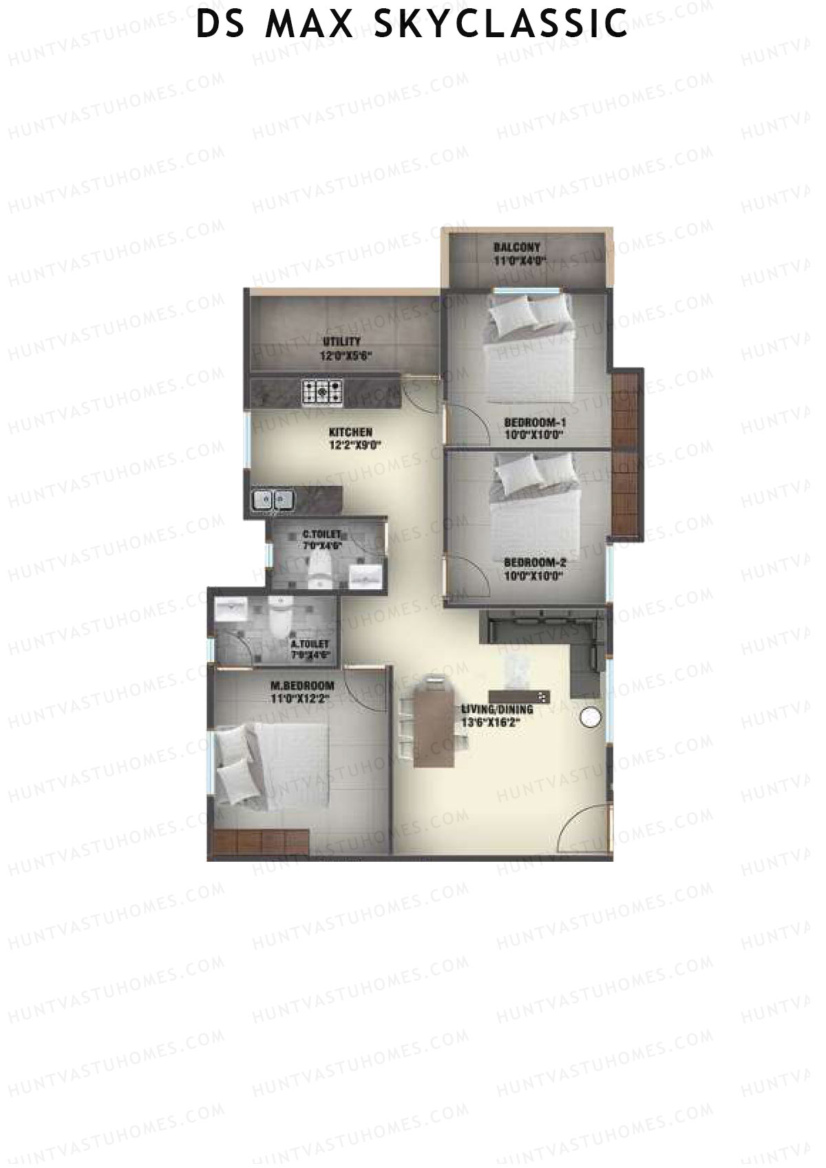 DS MAX Skyclassic Block E Unit 26  Floor Plan