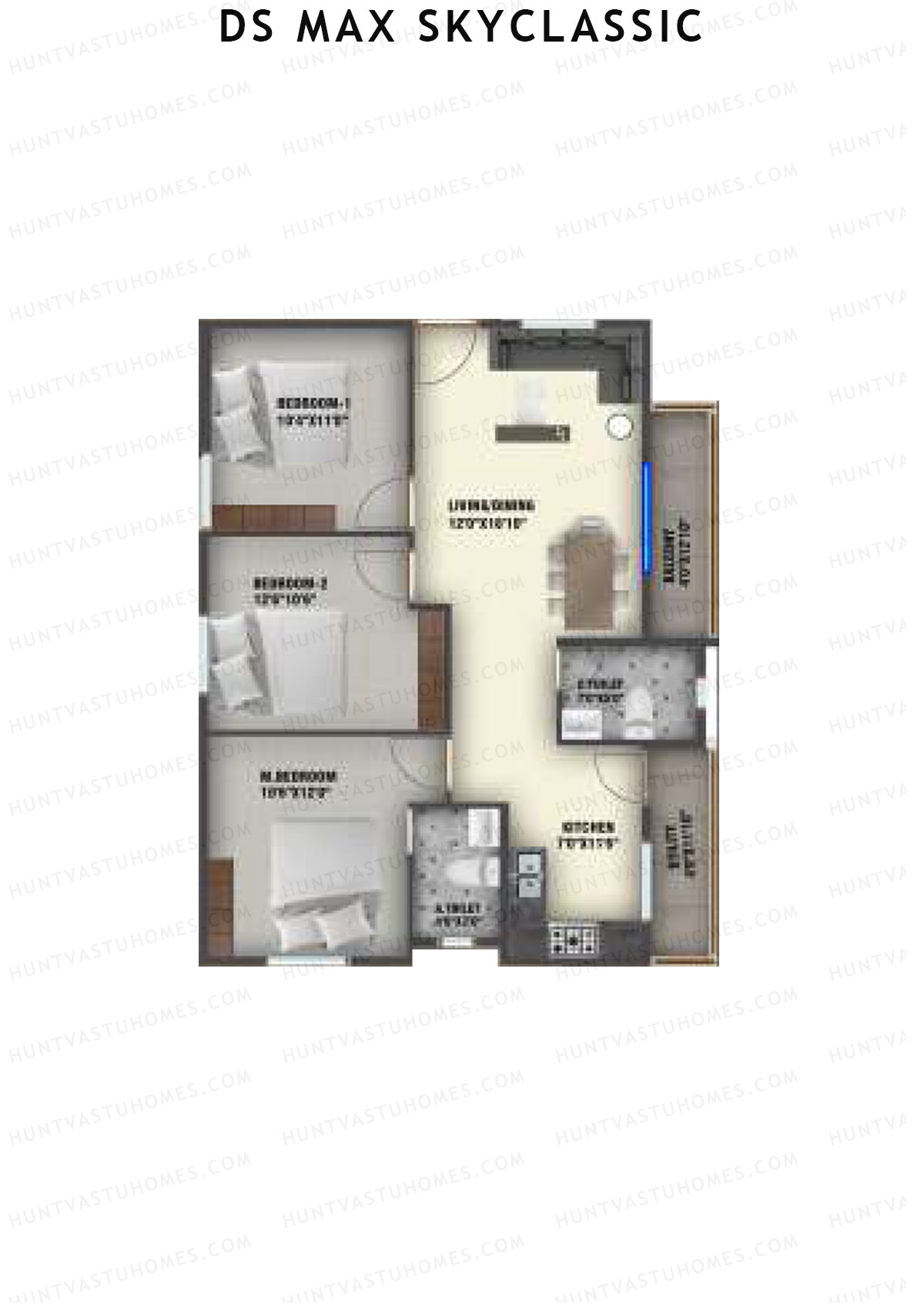 DS MAX Skyclassic Block E Unit 29  Floor Plan