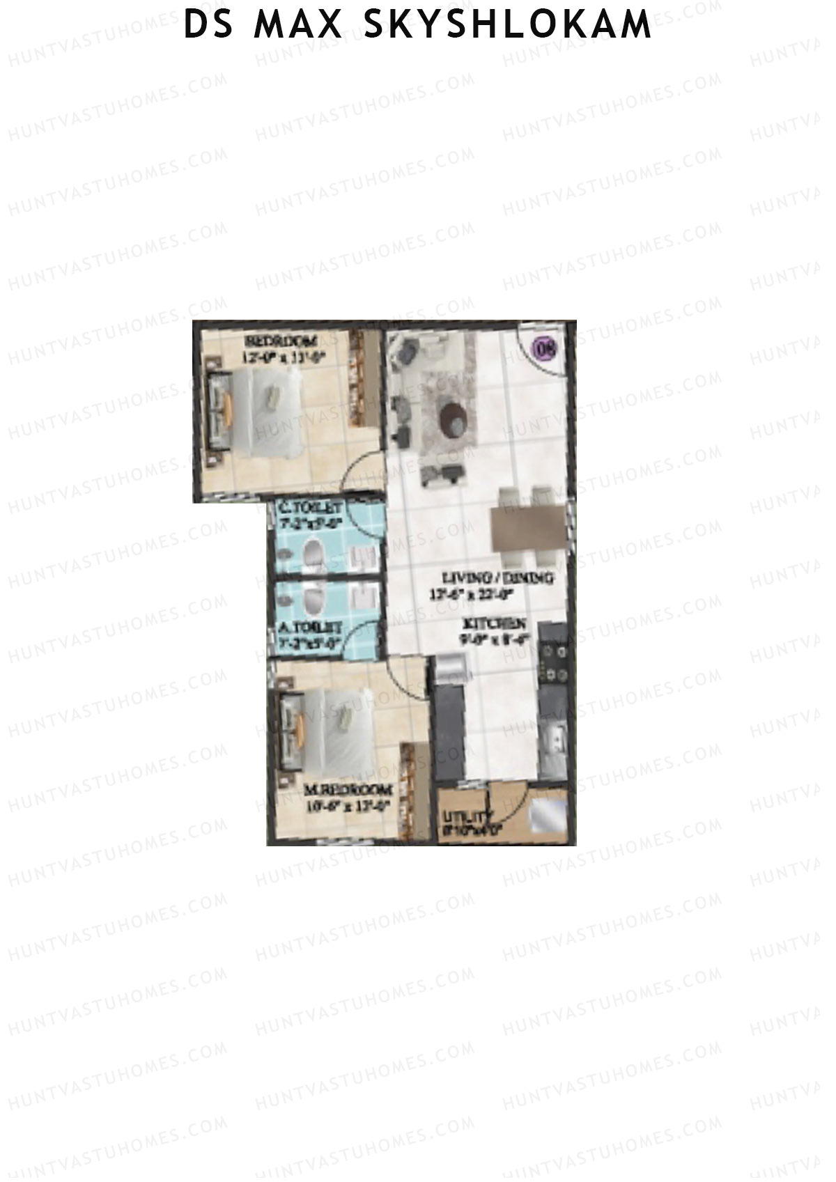 DS MAX SkyShlokam Tower 1 Unit 10 Floor Plan