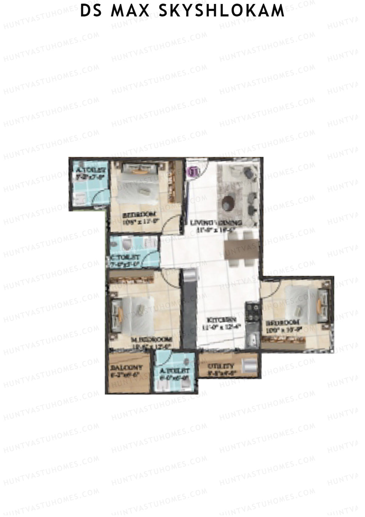 DS MAX SkyShlokam Tower 1 Unit 11 Floor Plan