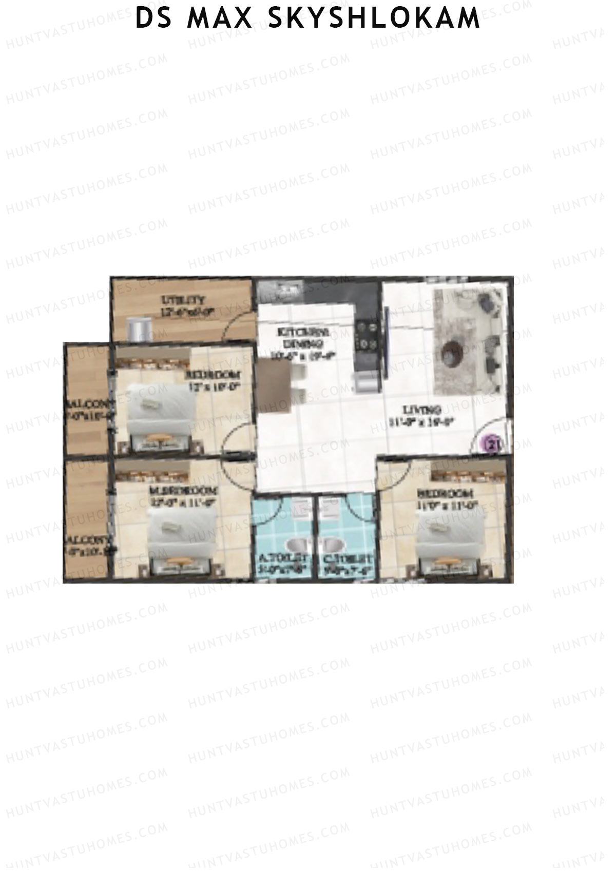 DS MAX SkyShlokam Tower 1 Unit 21 Floor Plan