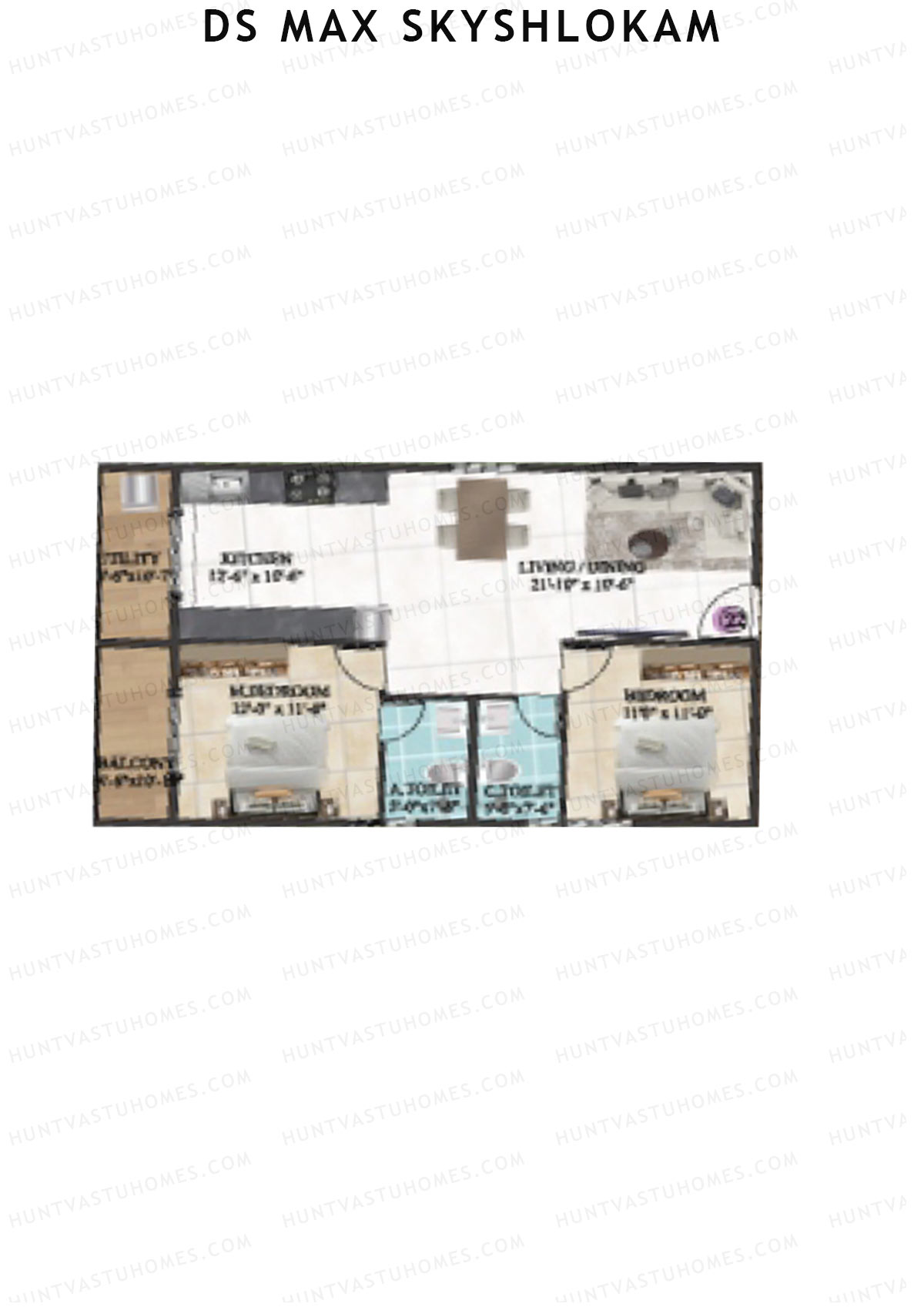 DS MAX SkyShlokam Tower 1 Unit 27 Floor Plan