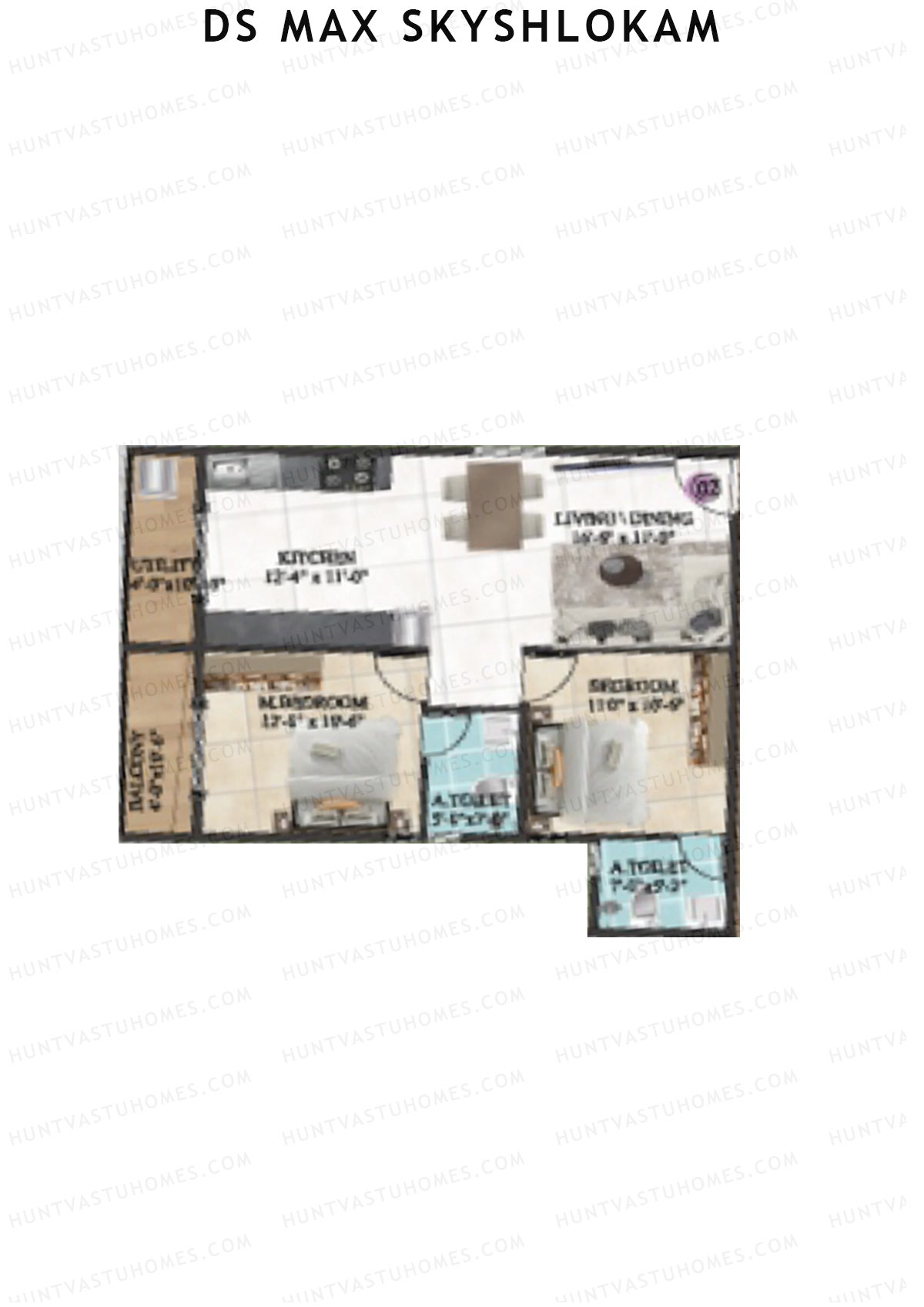 DS MAX SkyShlokam Tower 1 Unit 2 Floor Plan