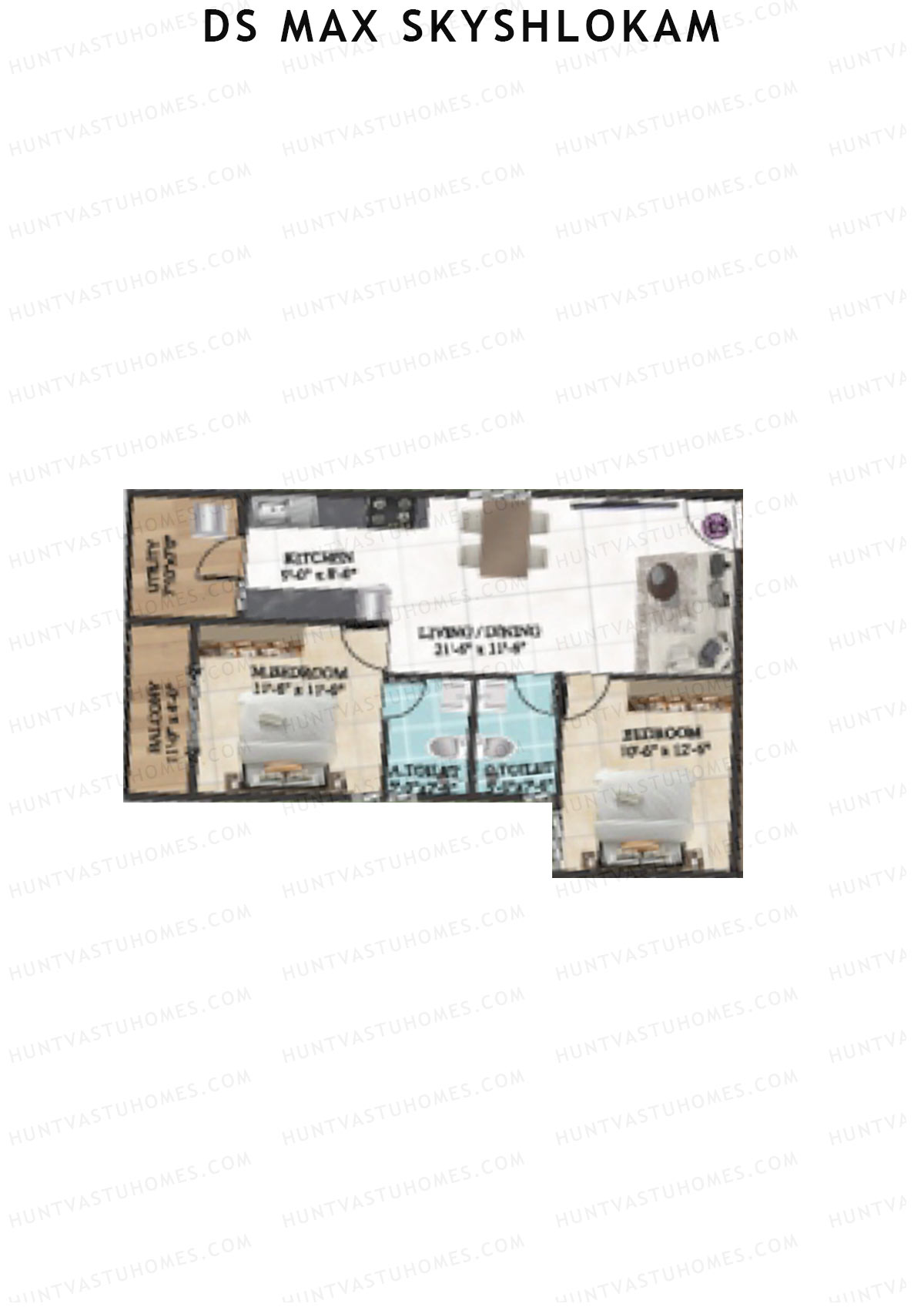 DS MAX SkyShlokam Tower 1 Unit 5 Floor Plan