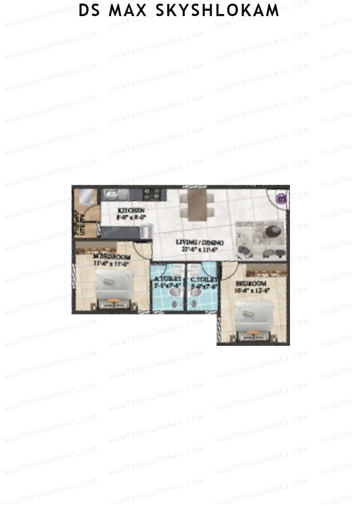 DS MAX SkyShlokam Tower 1 Unit 5 Floor Plan