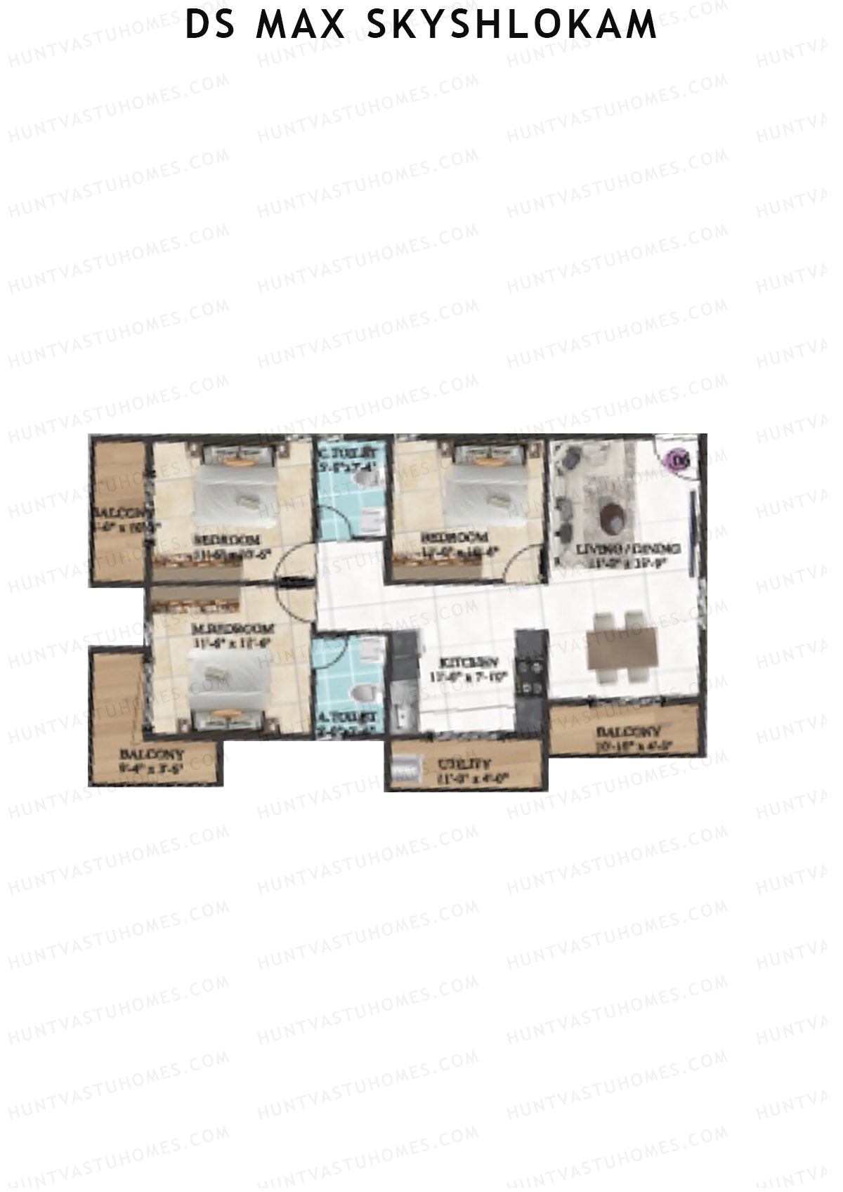 DS MAX SkyShlokam Tower 1 Unit 6 Floor Plan