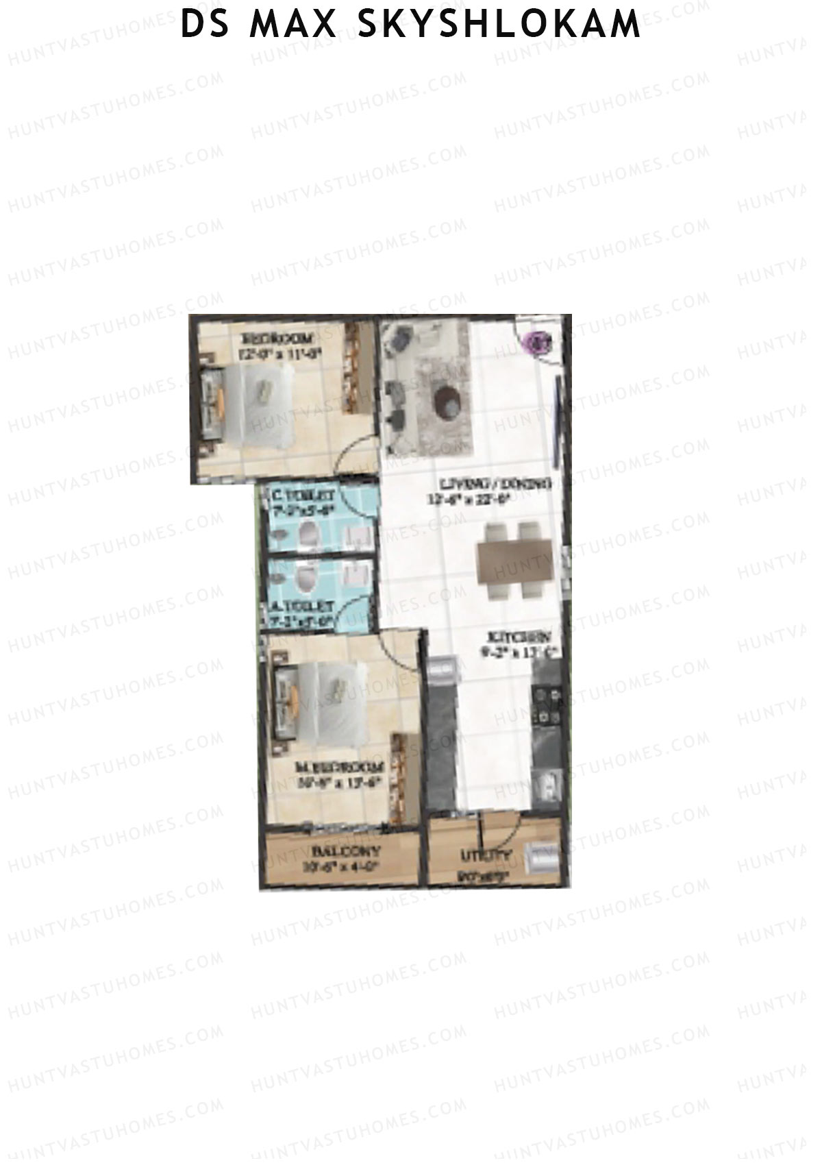DS MAX SkyShlokam Tower 1 Unit 7 Floor Plan
