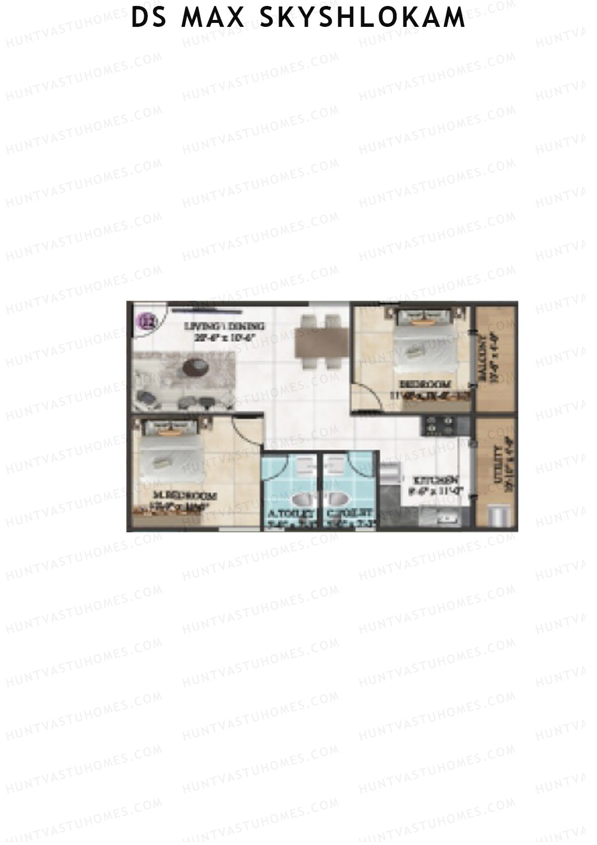 DS MAX SkyShlokam Tower 2 Unit 12 Floor Plan