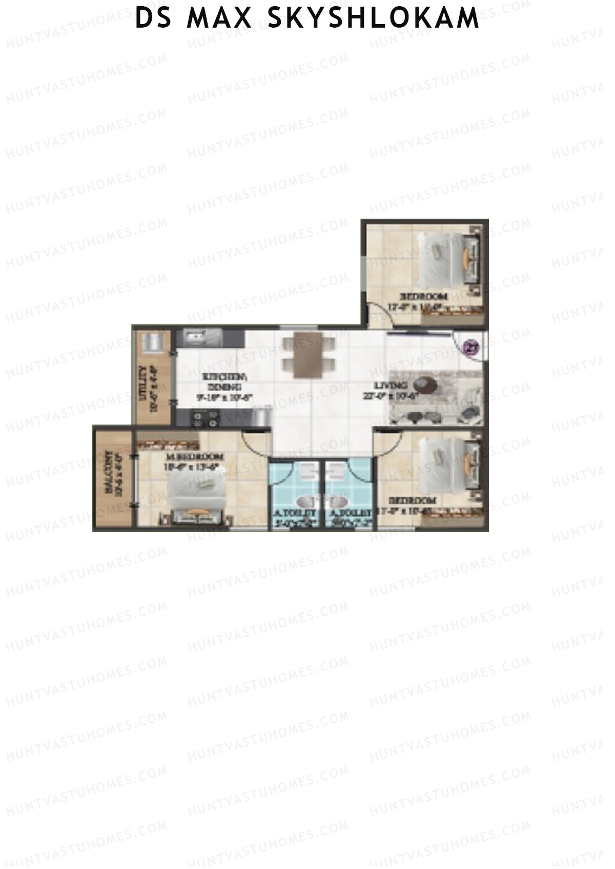 DS MAX SkyShlokam Tower 2 Unit 27 Floor Plan