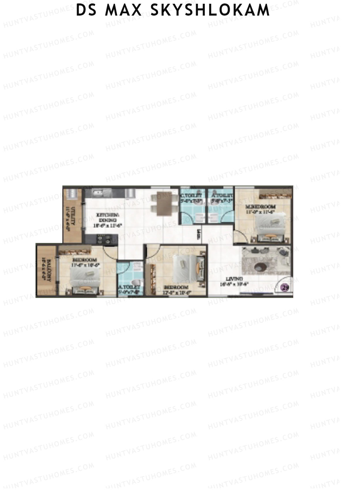 DS MAX SkyShlokam Tower 2 Unit 29 Floor Plan