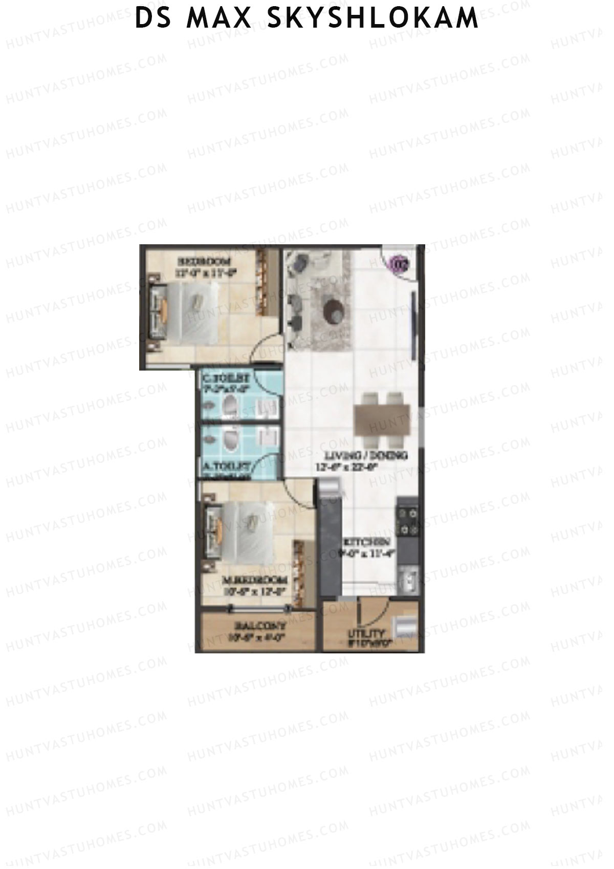 DS MAX SkyShlokam Tower 2 Unit 2 Floor Plan