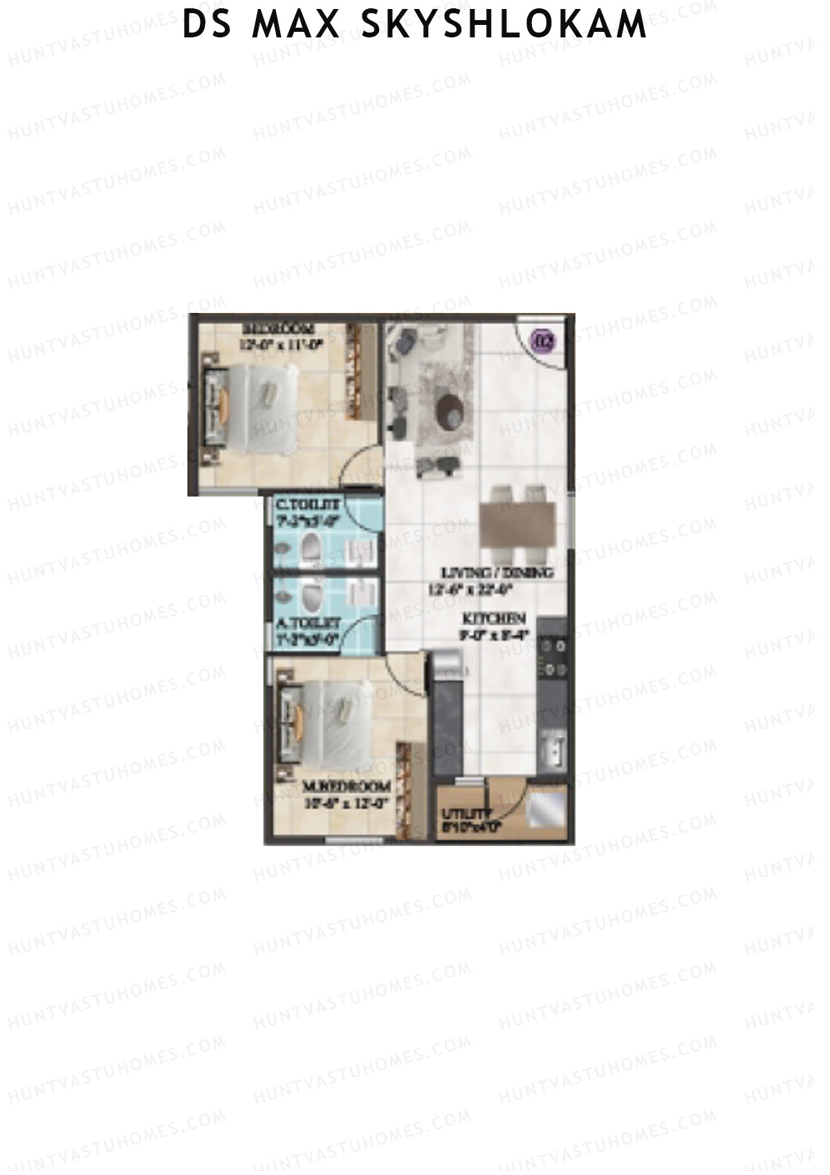 DS MAX SkyShlokam Tower 2 Unit 8 Floor Plan
