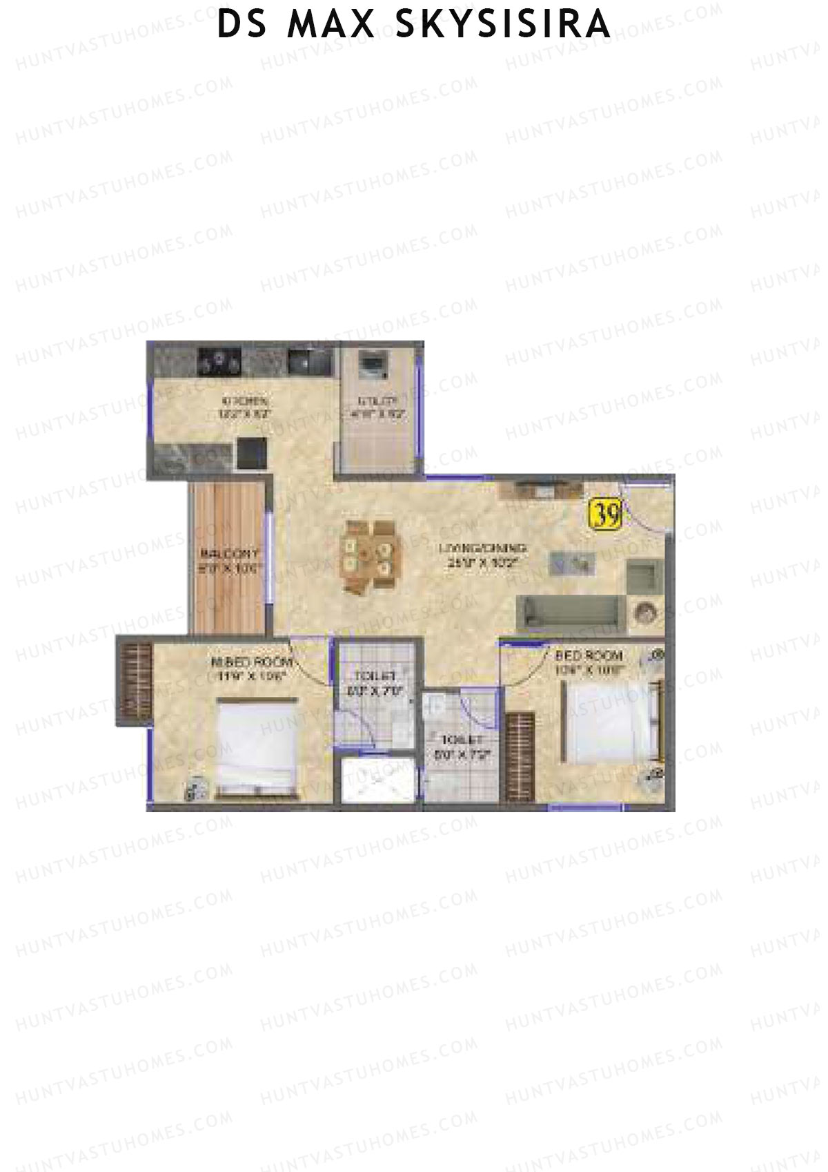DS Max Skysisira Block A Unit 39 Floor Plan