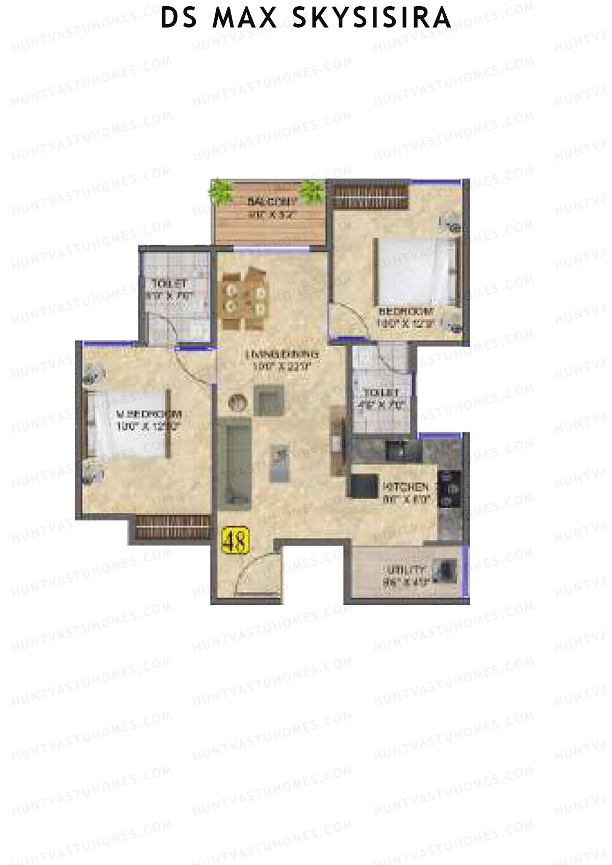 DS Max Skysisira Block A Unit 48 Floor Plan