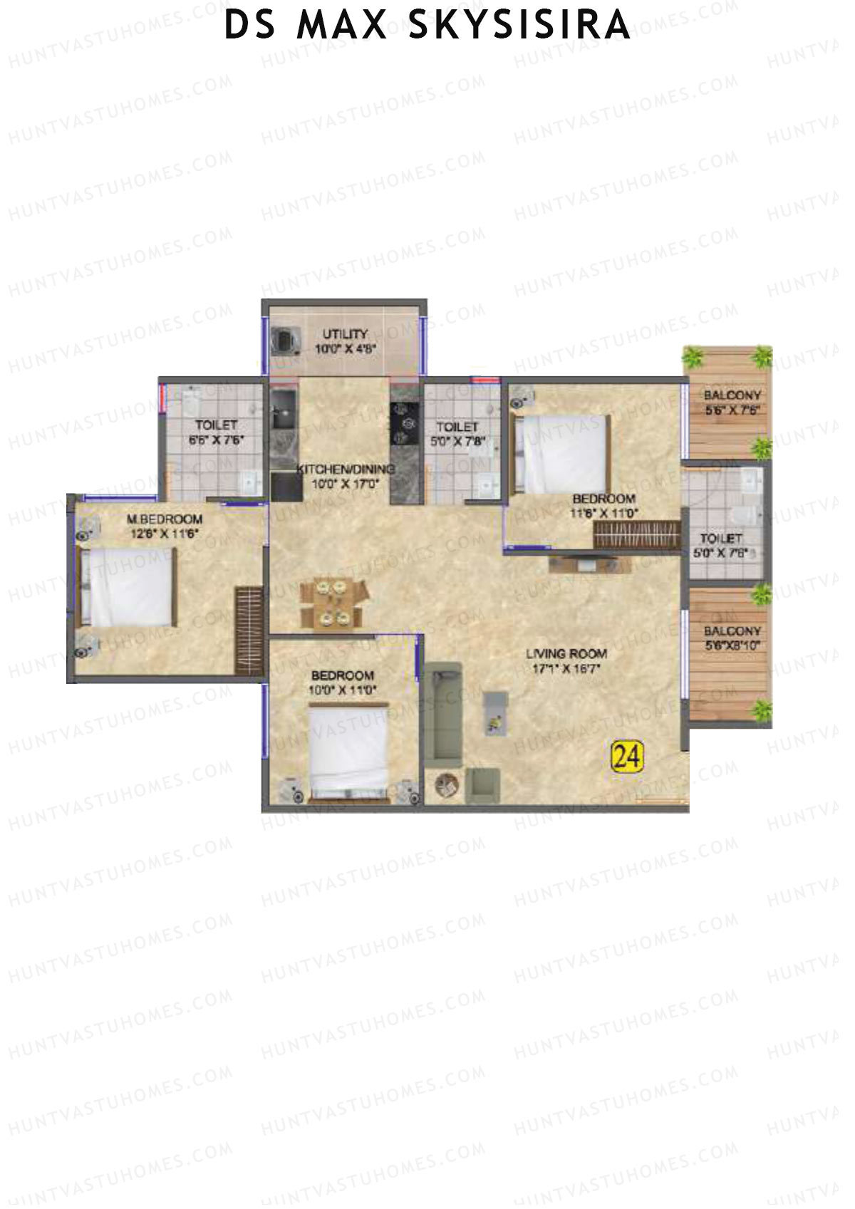 DS Max Skysisira Block B Unit 24 Floor Plan