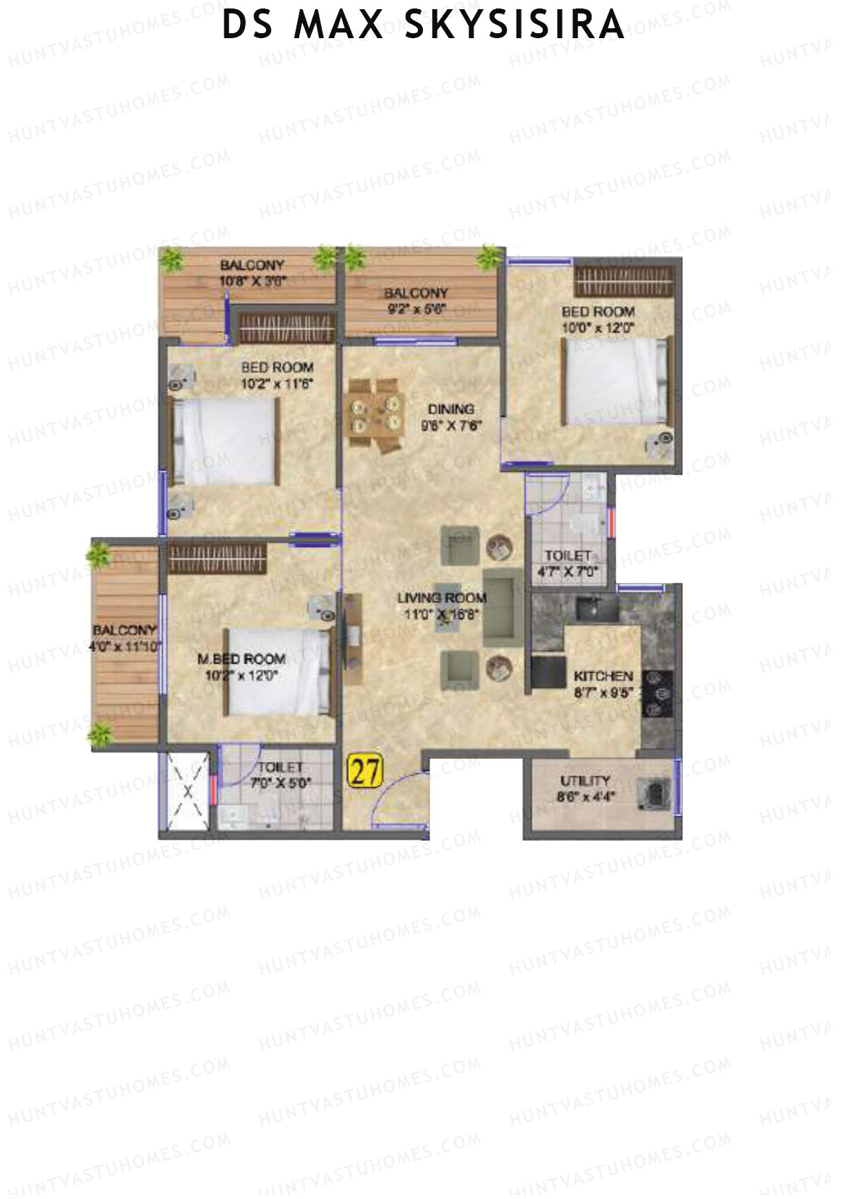 DS Max Skysisira Block B Unit 27 Floor Plan