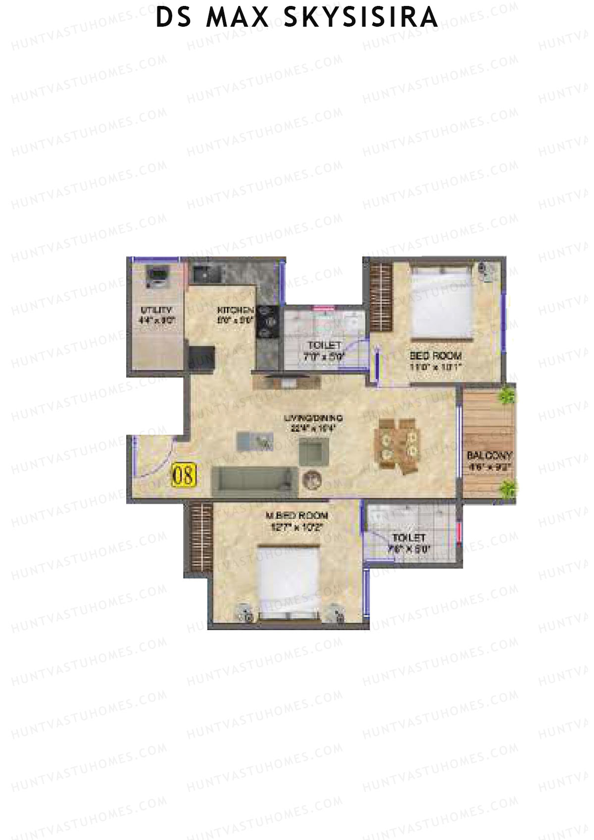 DS Max Skysisira Block C Unit 15 Floor Plan