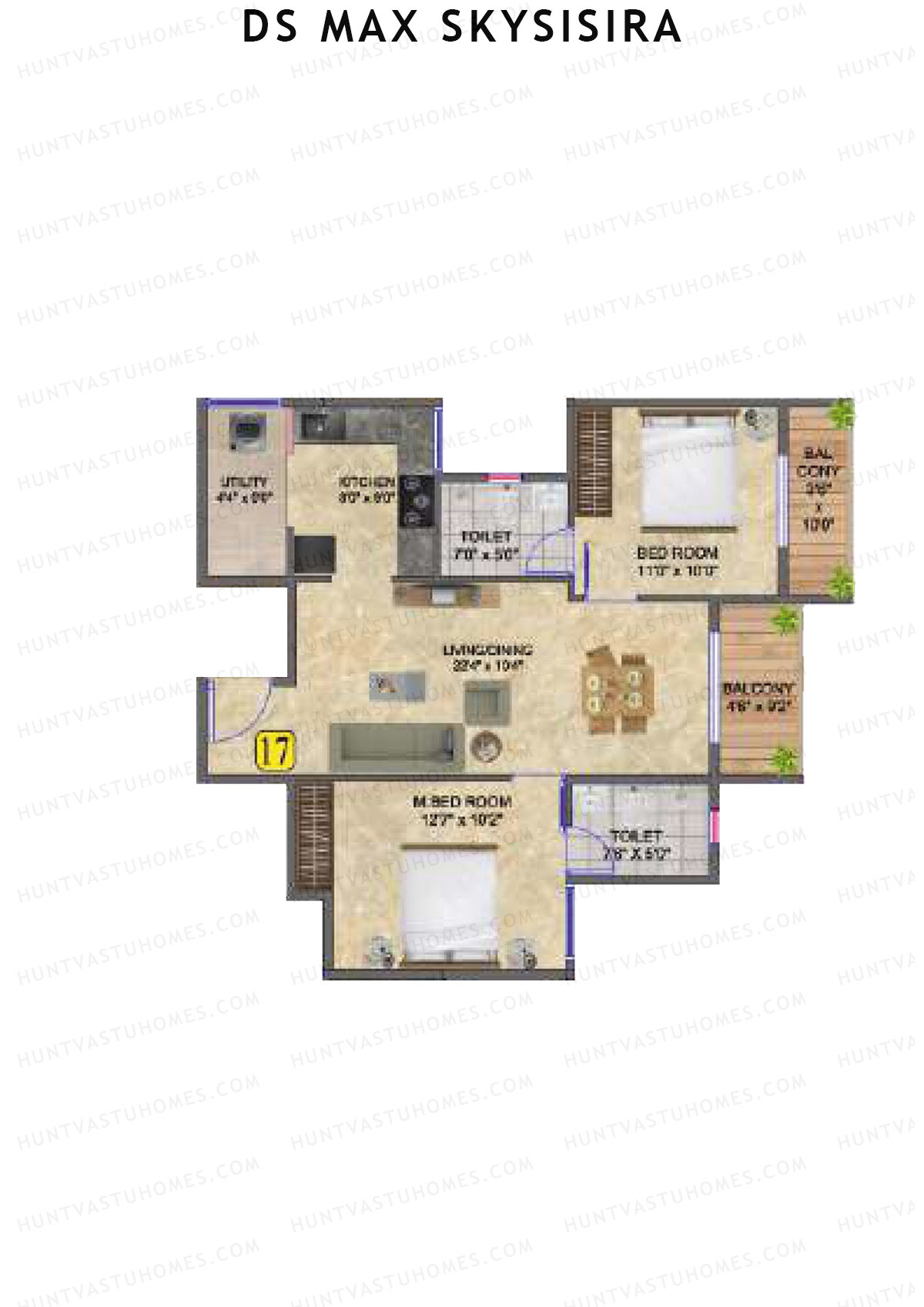 DS Max Skysisira Block C Unit 16 Floor Plan