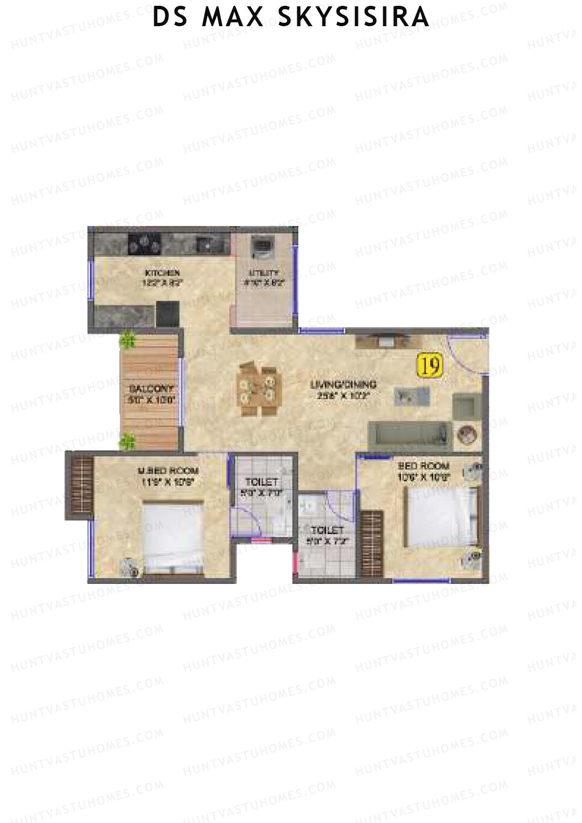 DS Max Skysisira Block C Unit 19 Floor Plan