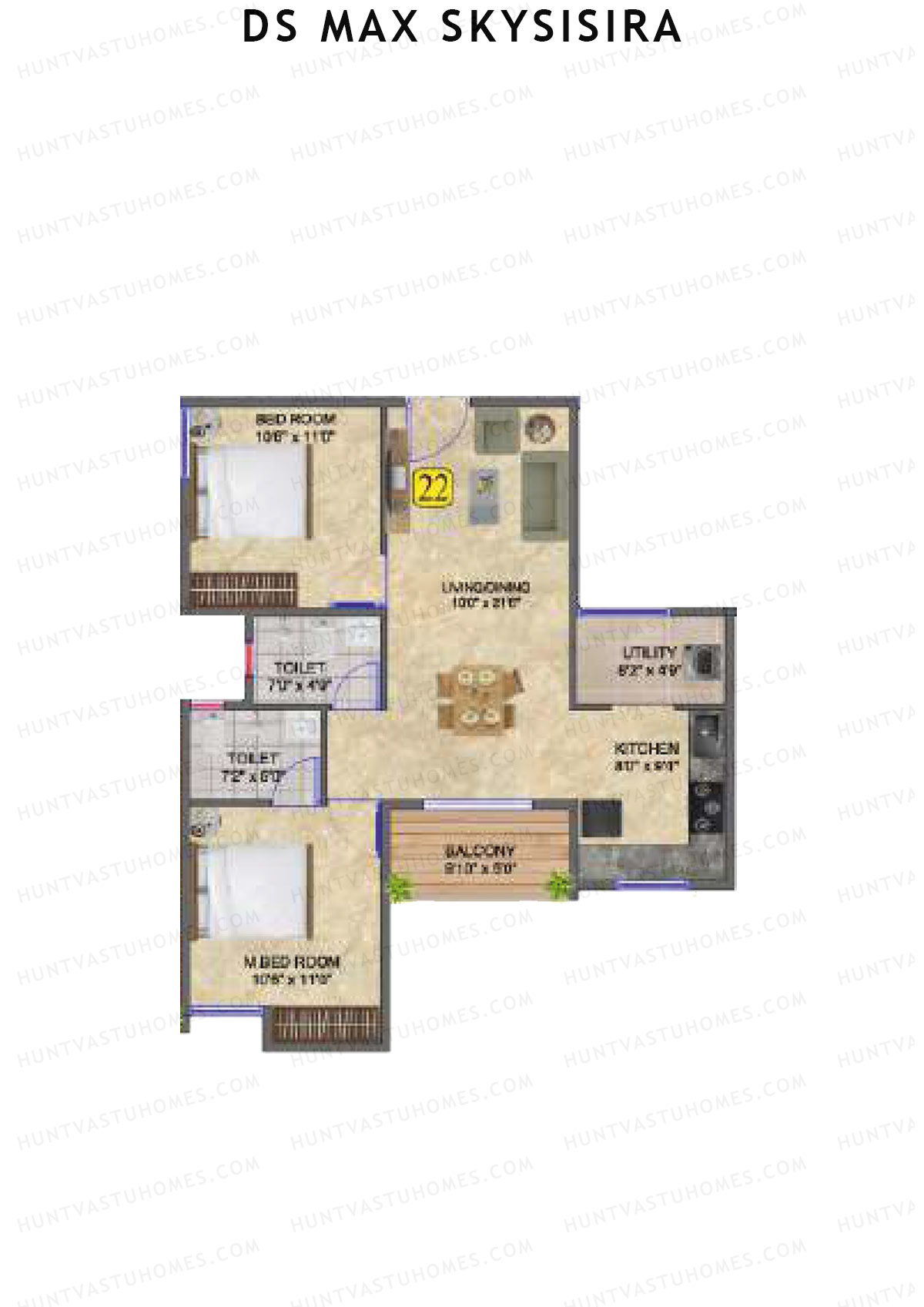 DS Max Skysisira Block C Unit 22 Floor Plan