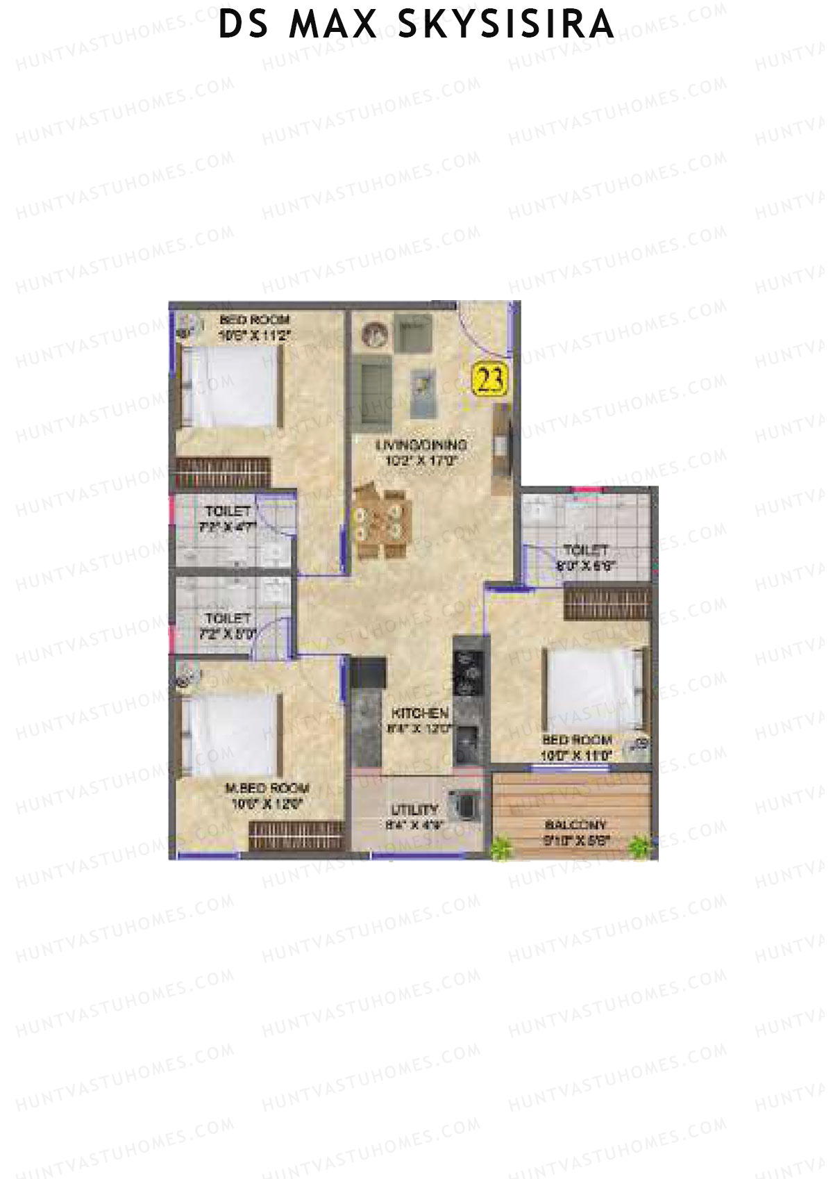 DS Max Skysisira Block C Unit 23 Floor Plan