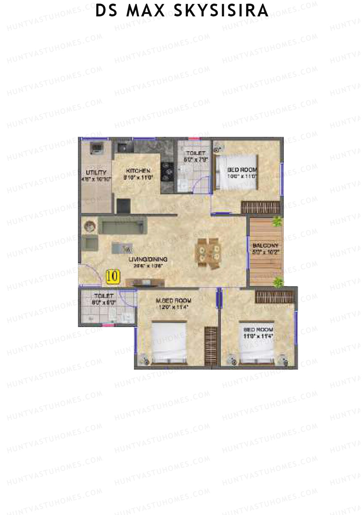 DS Max Skysisira Block D Unit 10 Floor Plan
