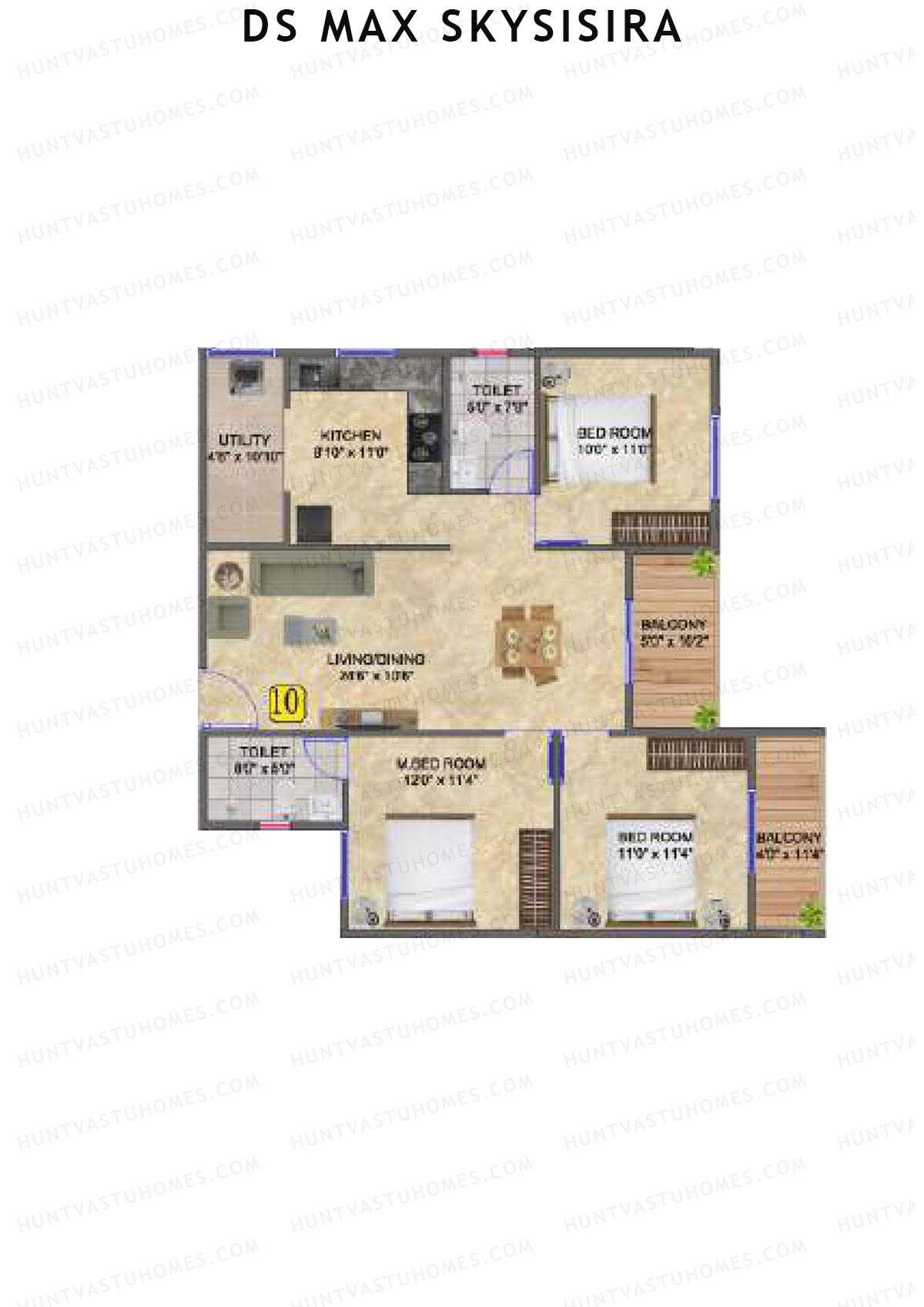 DS Max Skysisira Block D Unit 10 Floor Plan