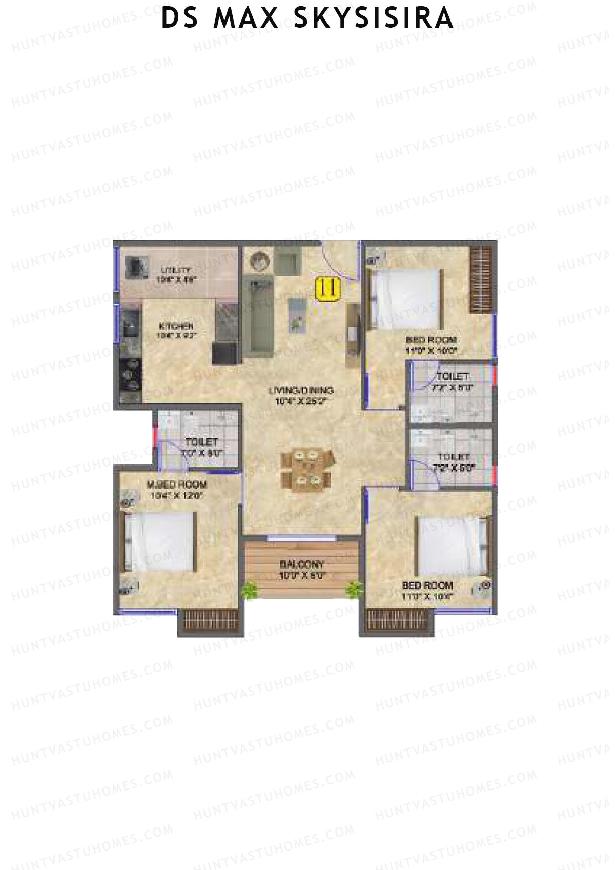 DS Max Skysisira Block D Unit 11 Floor Plan