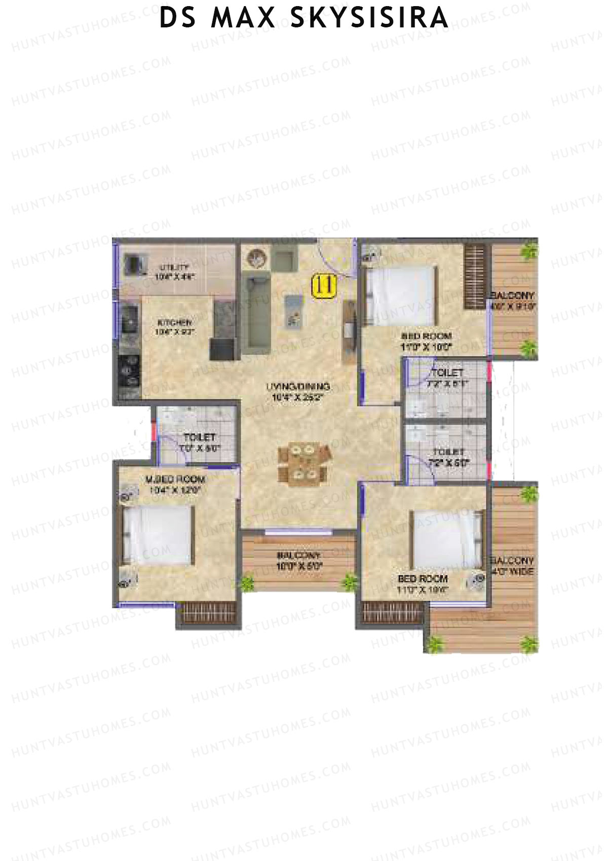 DS Max Skysisira Block D Unit 11 Floor Plan