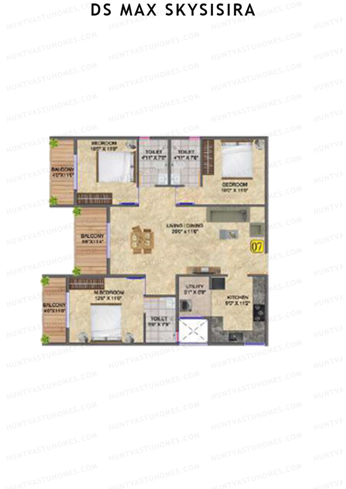 DS Max Skysisira Block D Unit 7 Floor Plan