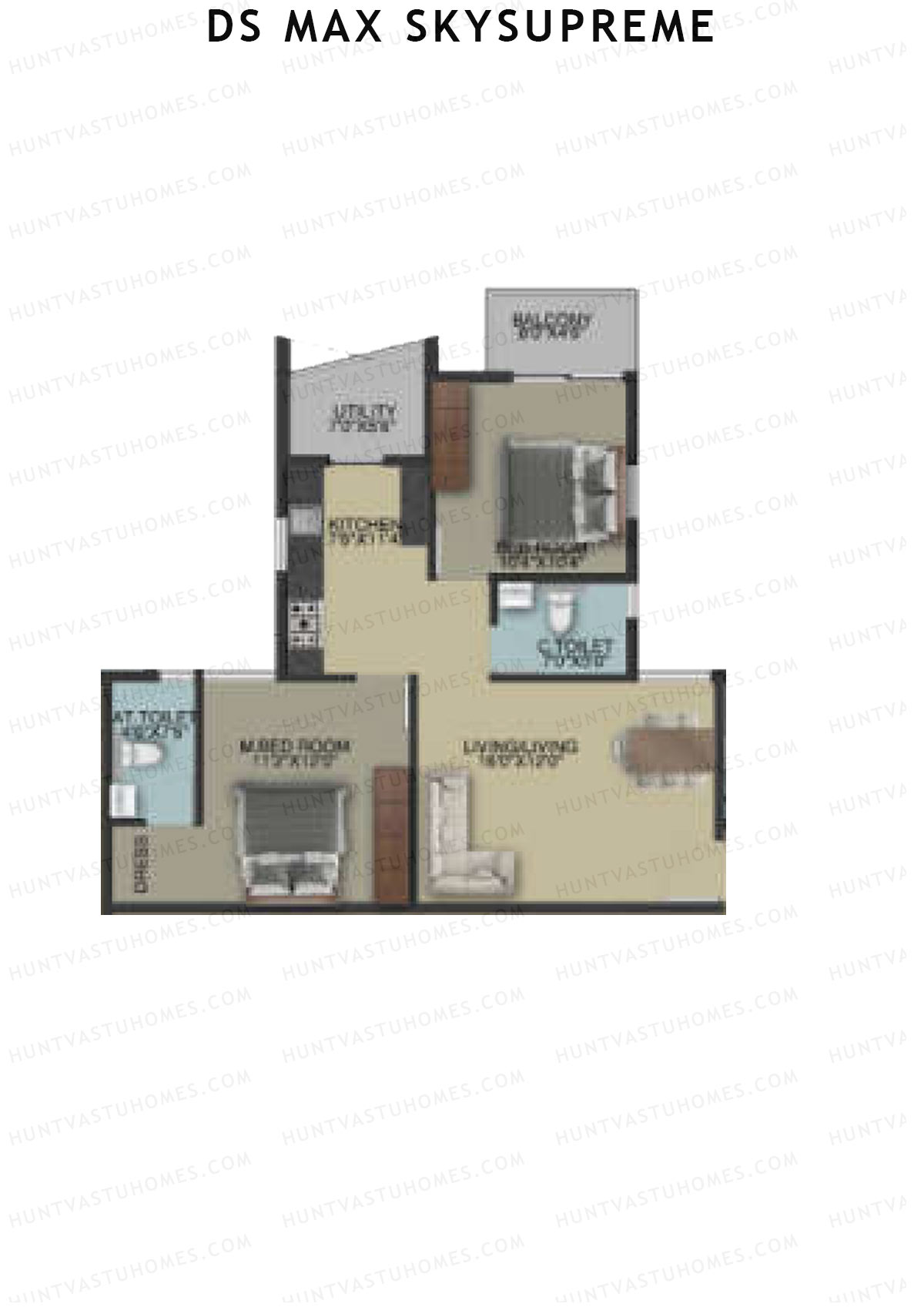 DS Max Skysupreme Tower 1 Unit 2 Floor Plan