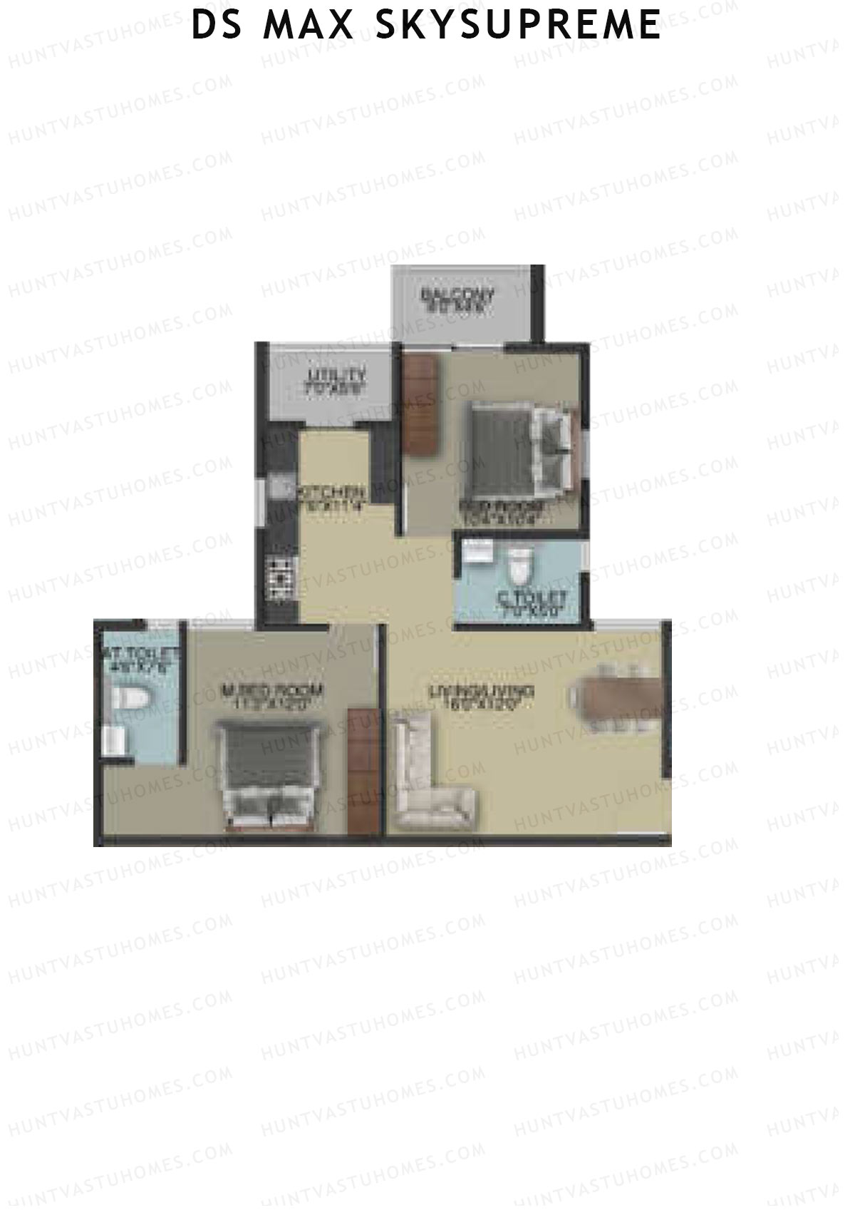 DS Max Skysupreme Tower 1 Unit 2 Floor Plan