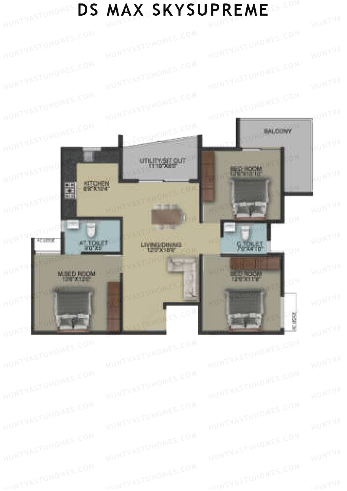DS Max Skysupreme Tower 1 Unit 4 Floor Plan