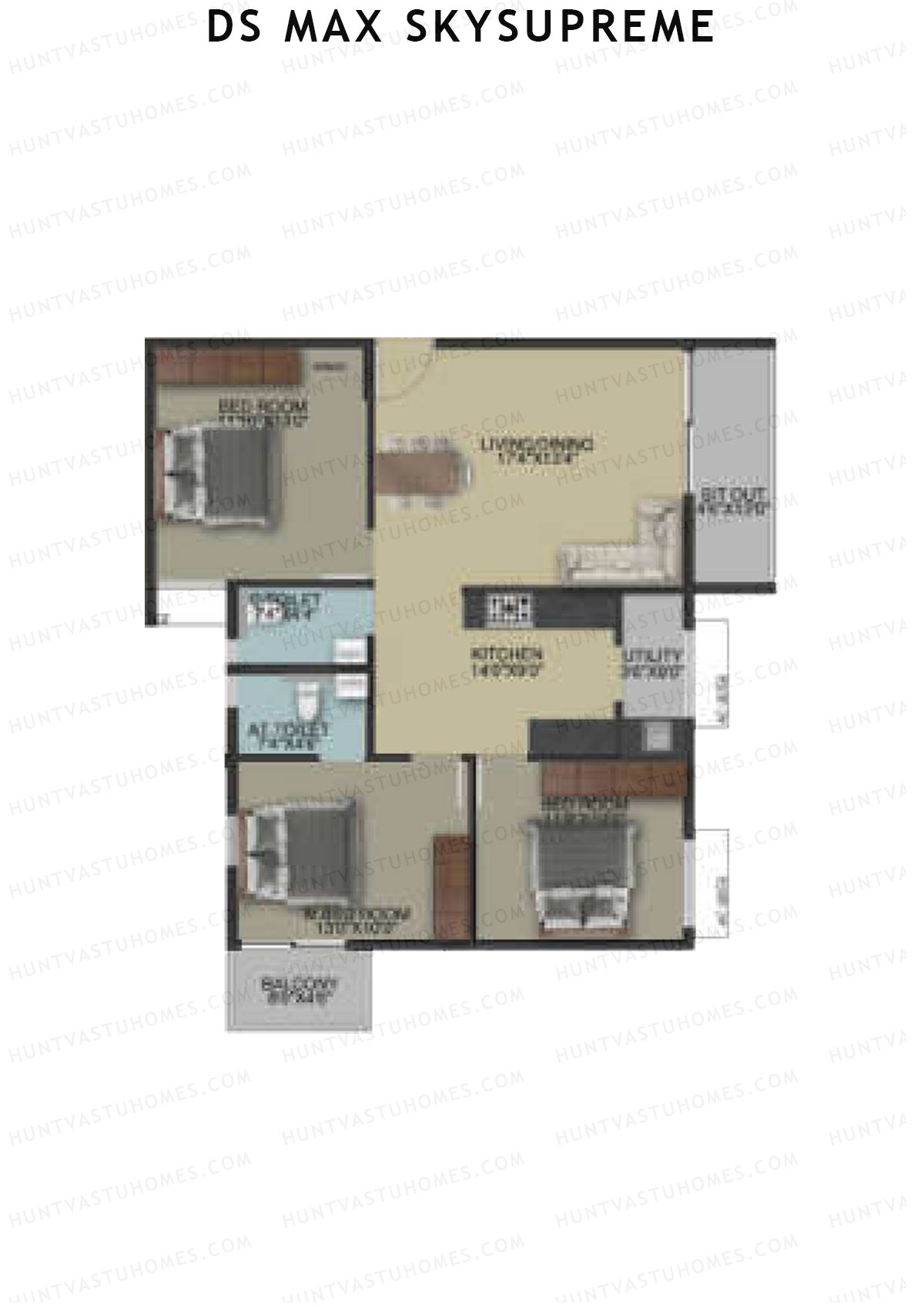DS Max Skysupreme Tower 1 Unit 5 Floor Plan