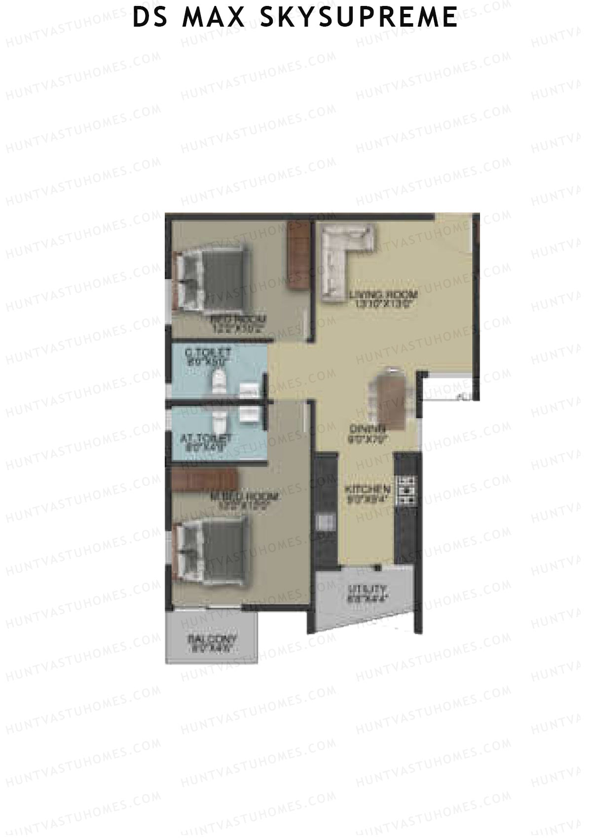 DS Max Skysupreme Tower 1 Unit 6 Floor Plan