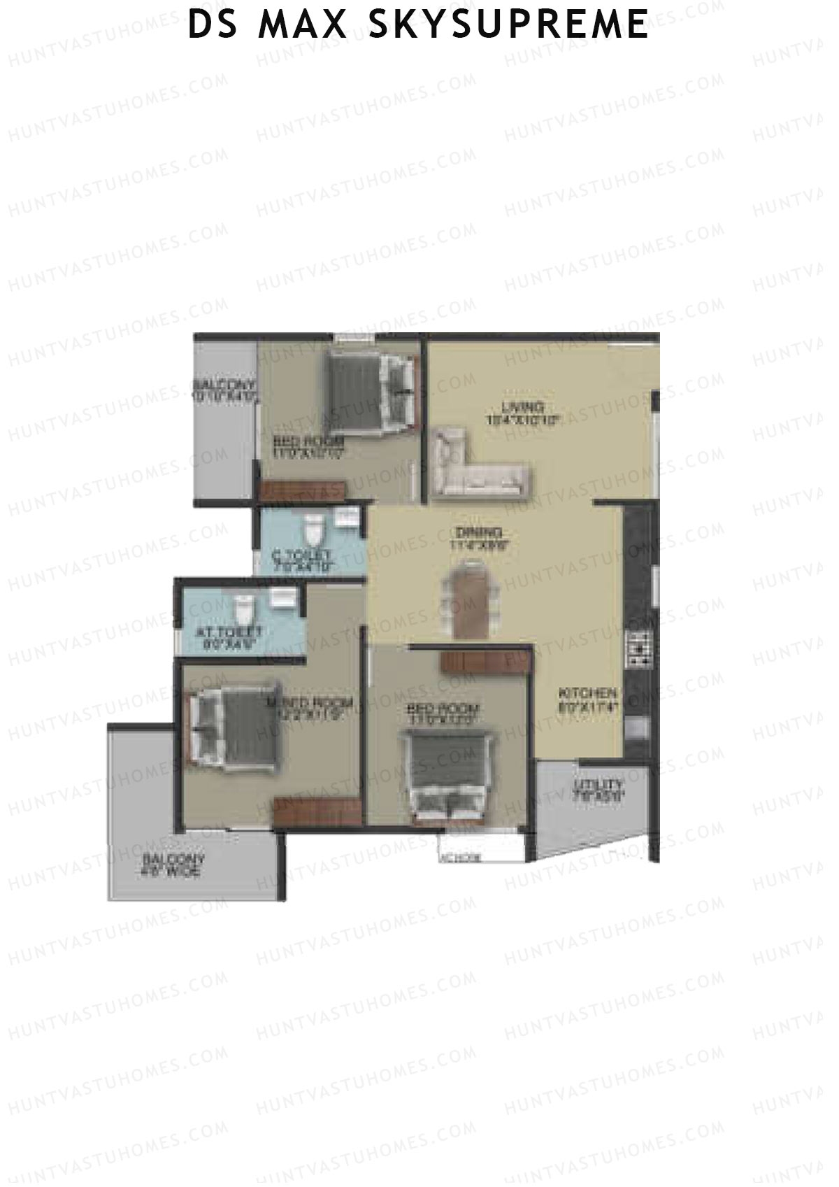 DS Max Skysupreme Tower 1 Unit 8 Floor Plan