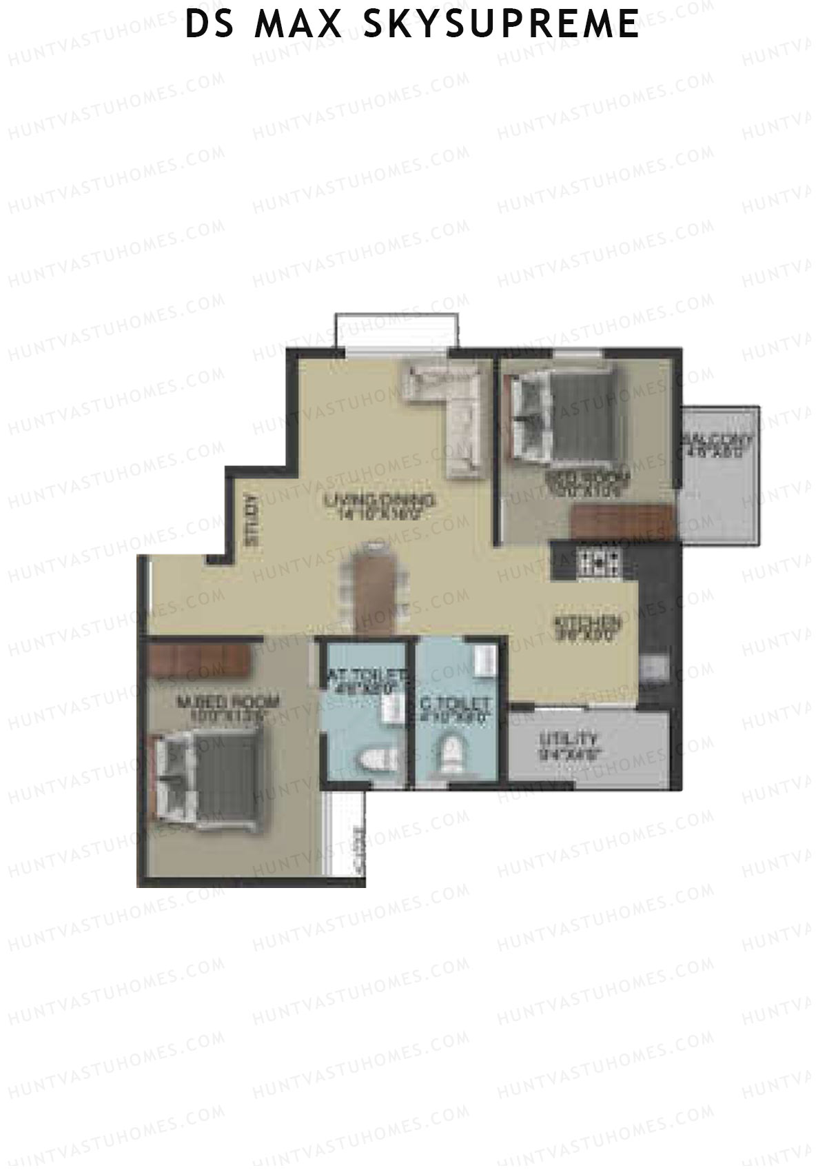 DS Max Skysupreme Tower 2 Unit 11 Floor Plan