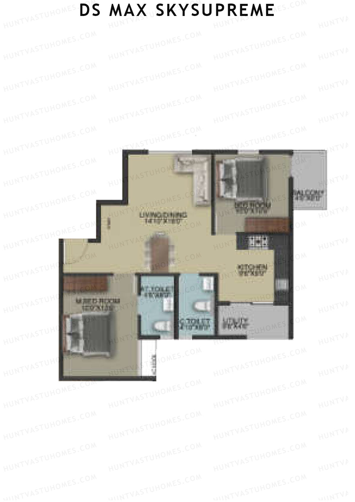 DS Max Skysupreme Tower 2 Unit 11 Floor Plan