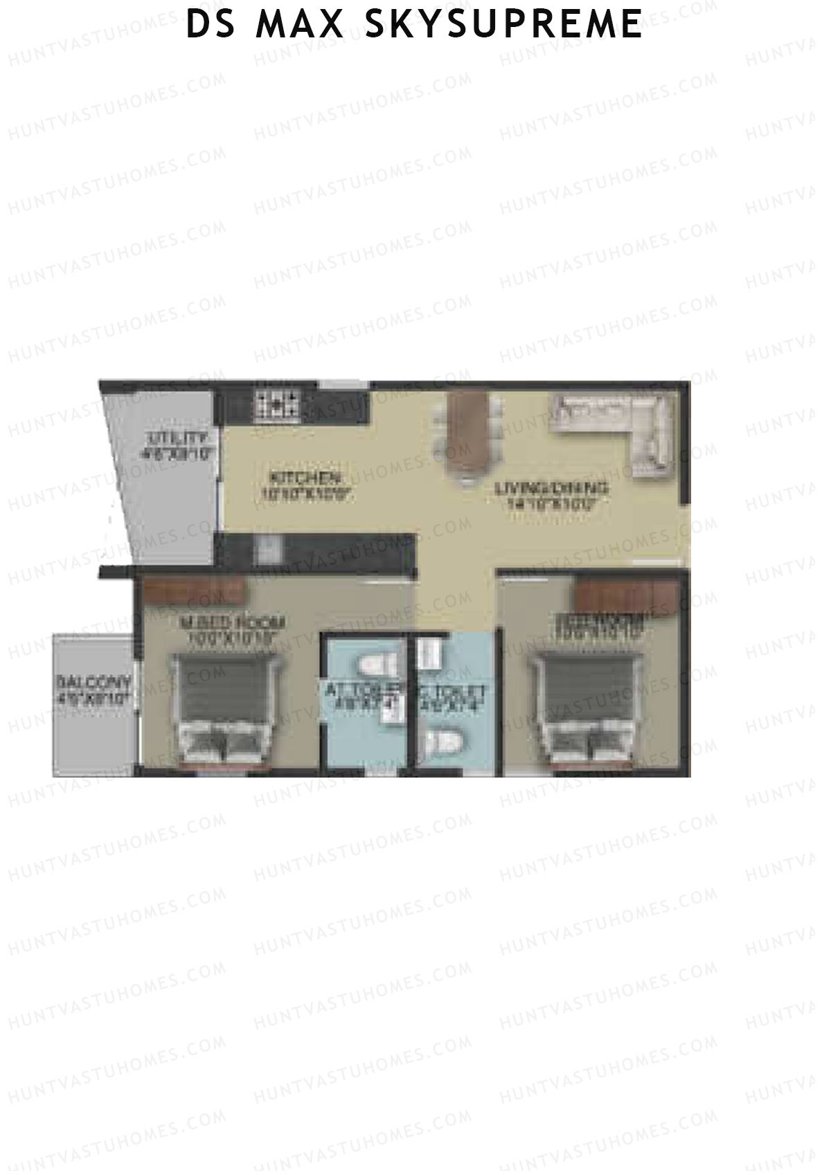 DS Max Skysupreme Tower 2 Unit 15 Floor Plan