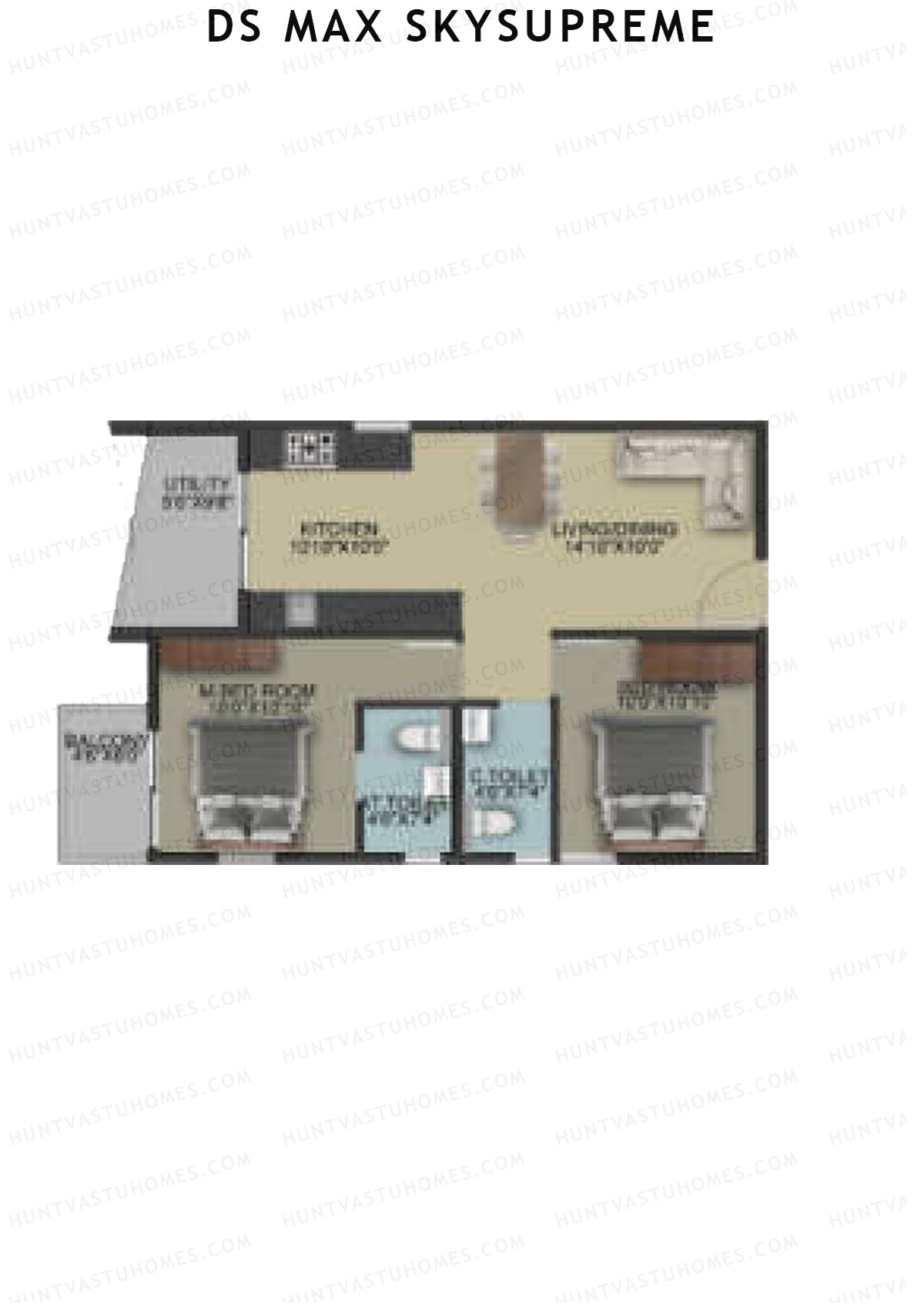 DS Max Skysupreme Tower 2 Unit 15 Floor Plan