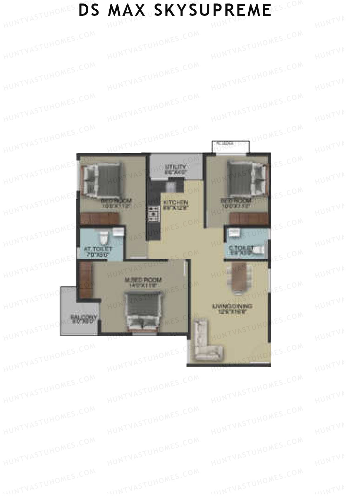 DS Max Skysupreme Tower 2 Unit 16 Floor Plan